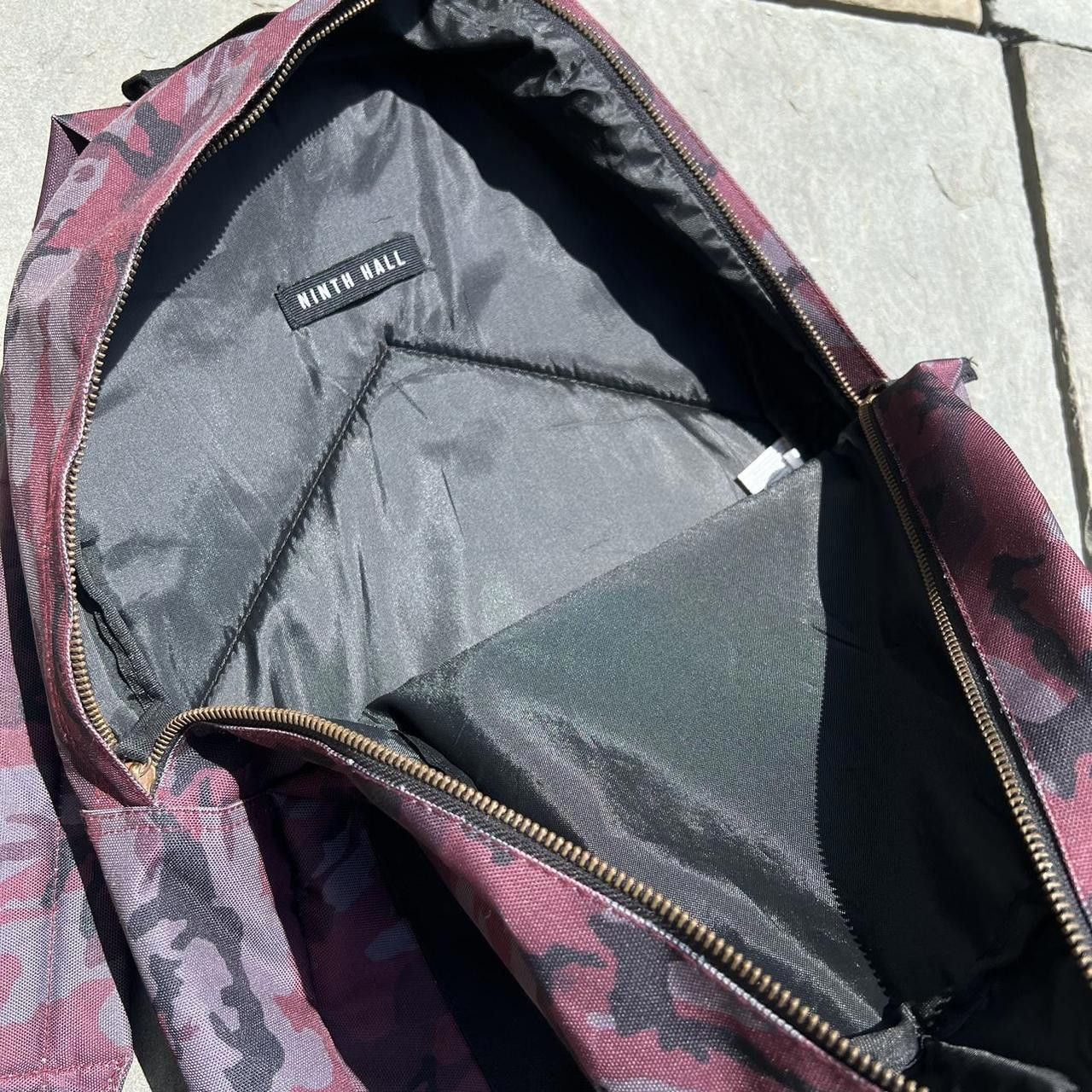 Designer Red Camo Canvas Backpack w/ Black Front Pocket Size ONE SIZE - 3 Thumbnail