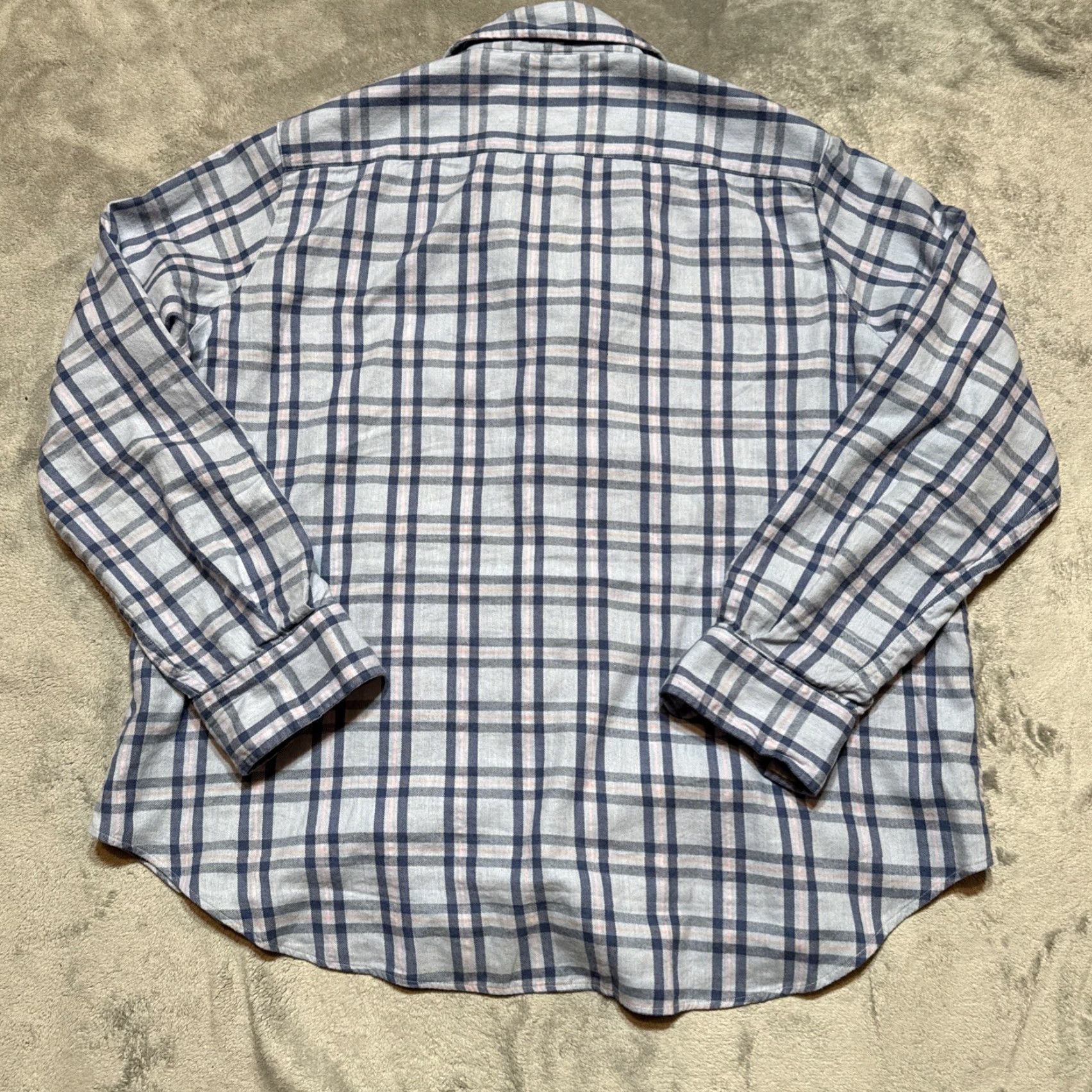 Frank & Eileen VINTAGE Frank & Eileen Shirt Womens L Blue Plaid Eileen Button Up Woven In Italy Luxury Size L / US 10 / IT 46 - 6 Thumbnail
