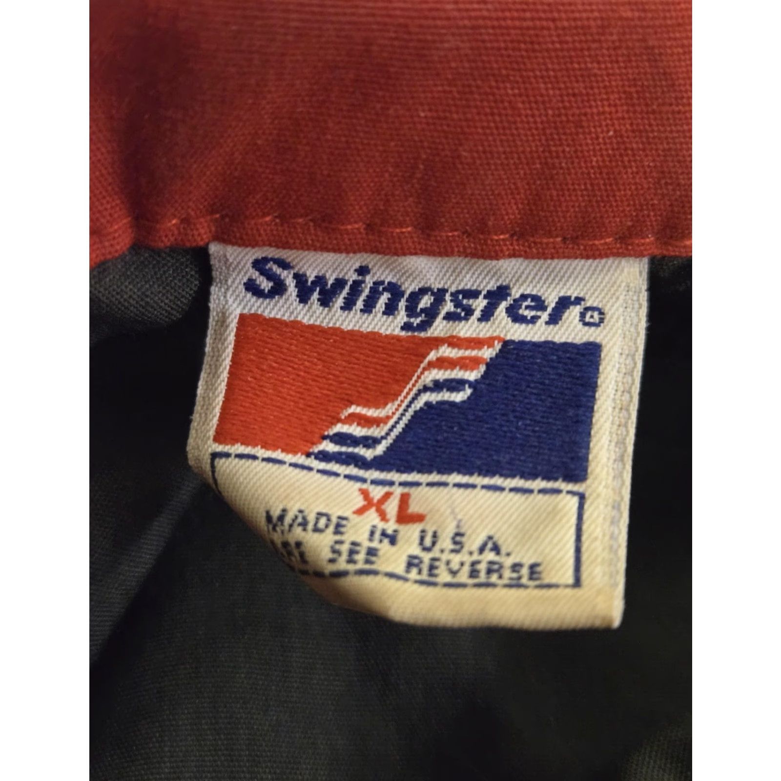 Vintage VINTAGE Swingster Jacket Mens XL Black Red Bomber Snap-on Embroidered Logo 90s Workwear Casual Charcoal/Black Night? Size US XL / EU 56 / 4 - 5 Thumbnail