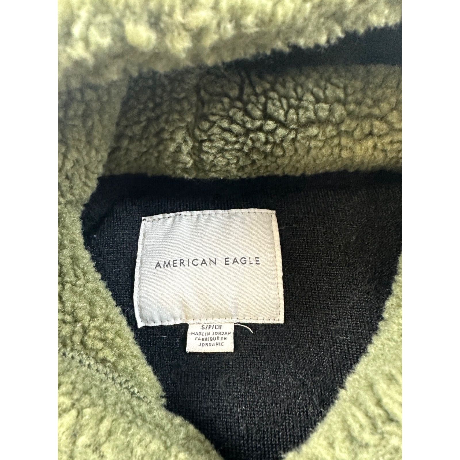 American Eagle Outfitters American Eagle Men's Small Color Block Sherpa Fleece Pullover Hoodie Multicolor Size US S / EU 44-46 / 1 - 3 Thumbnail
