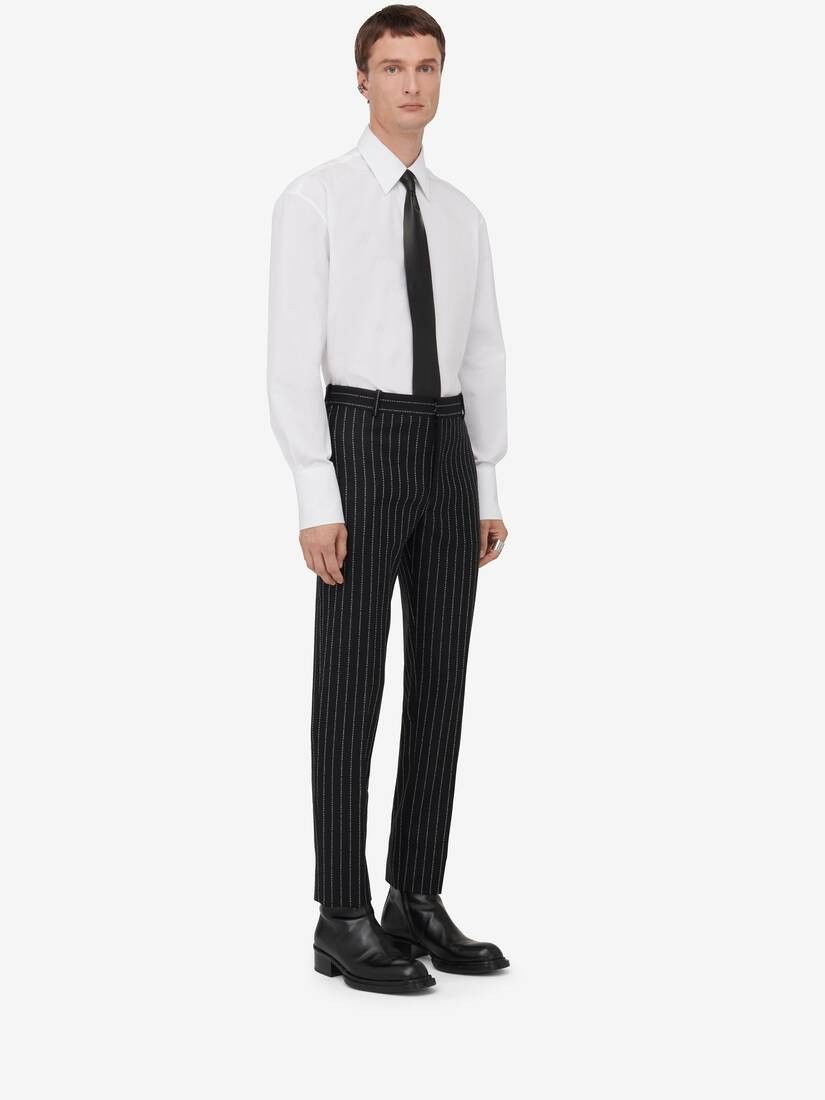 Alexander McQueen o1w1db10725 Tailored Cigarette Trousers in Black Size US 30 / EU 46 - 3 Thumbnail
