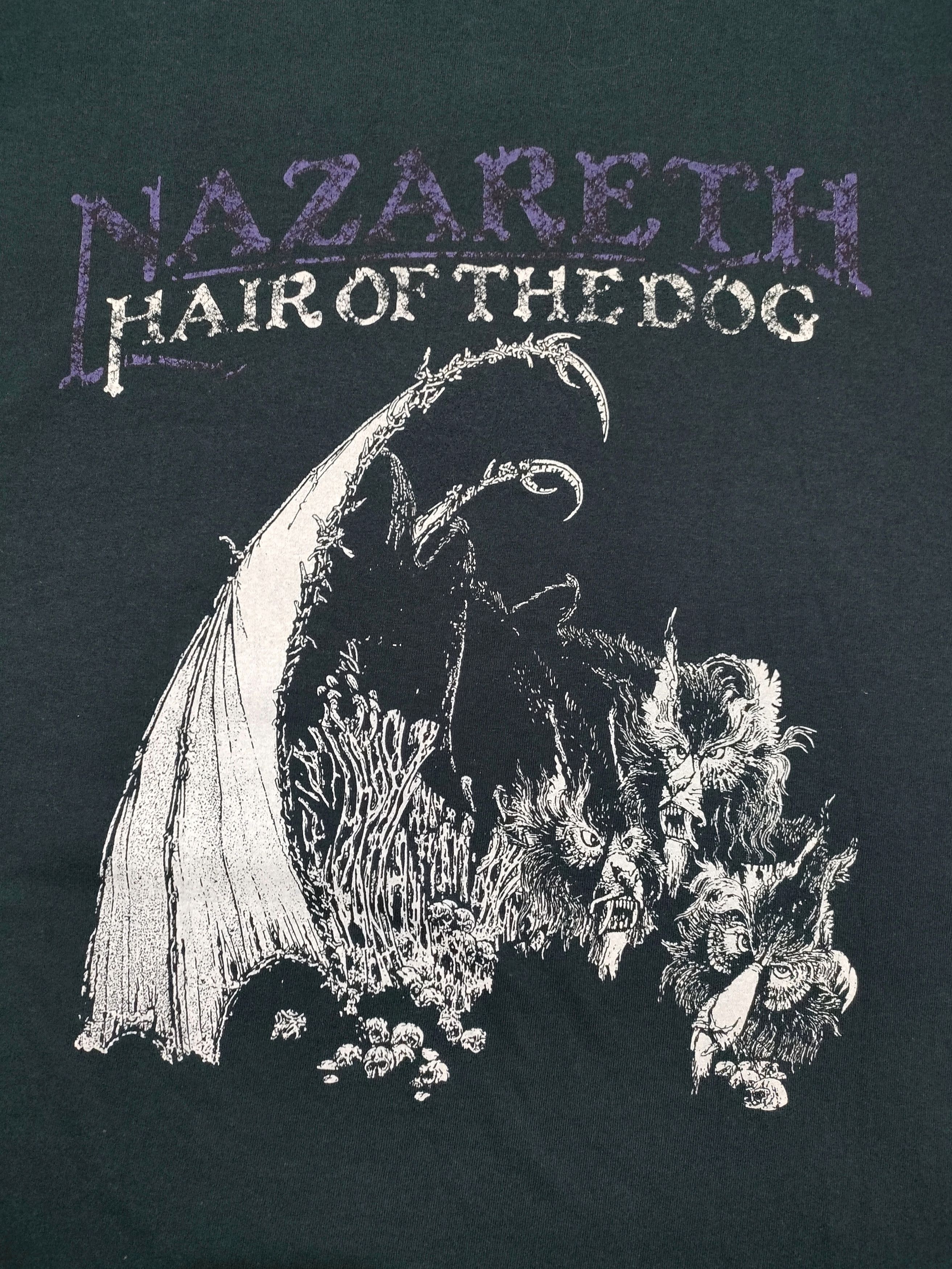 Band Tees RARE 00s NAZARETH - HAIR OF THE DOG Vintage Tee Size US L / EU 52-54 / 3 - 6 Thumbnail