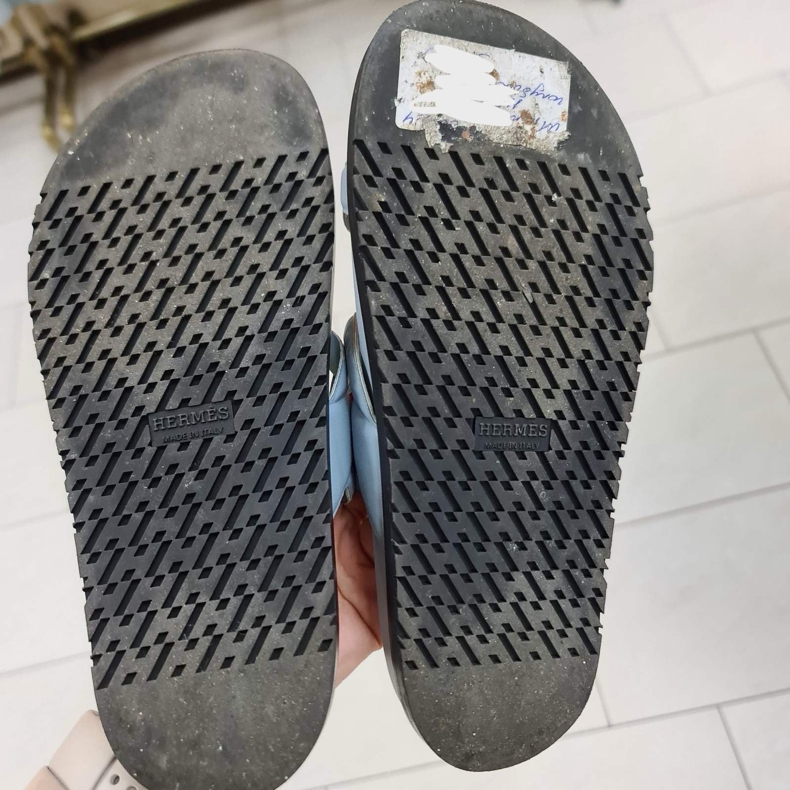 Hermes Hermes Extra Sandals Blue Flip Flops Sz.37 Size US 7 / IT 37 - 4 Thumbnail