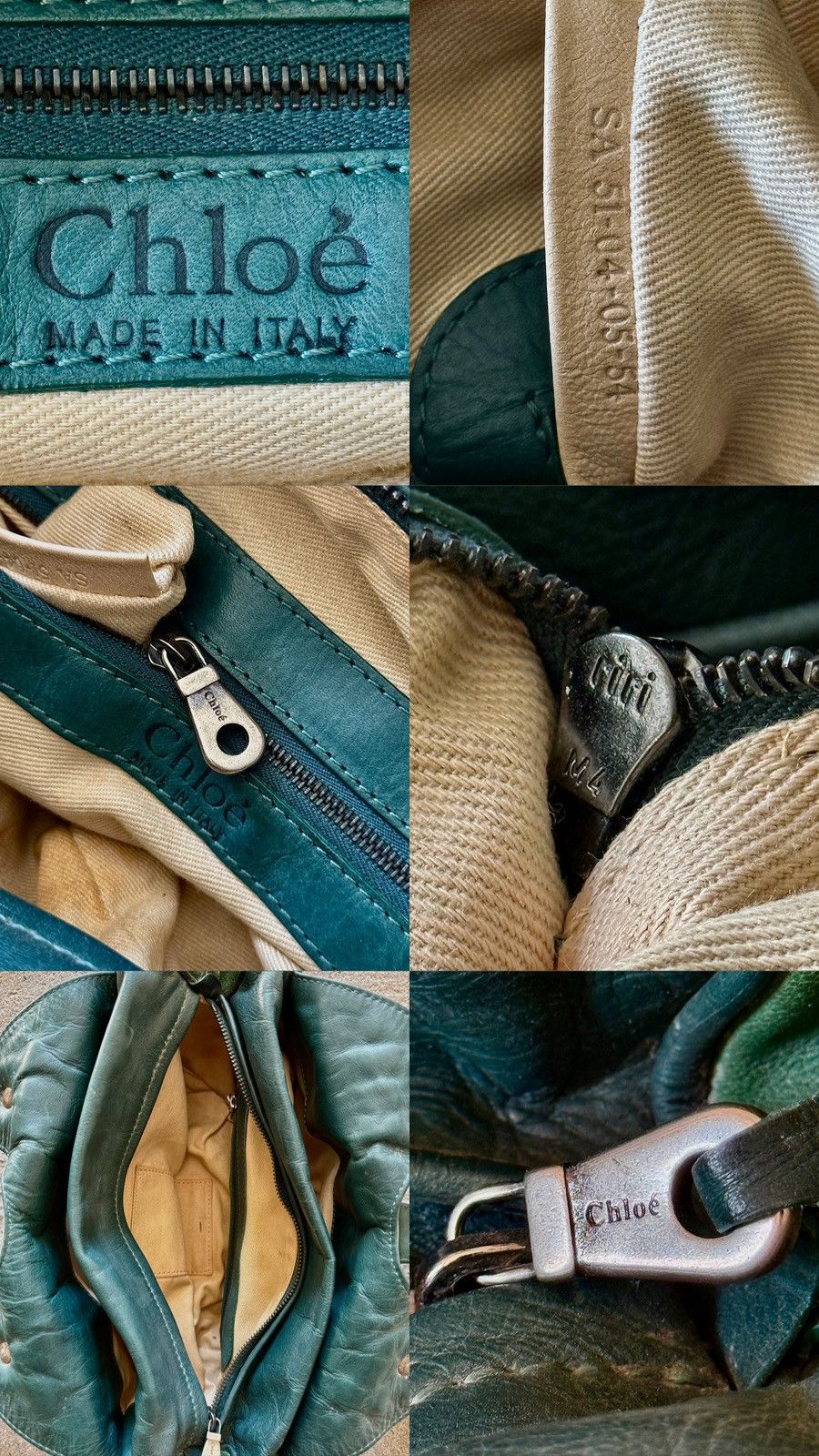 Chloe Chloe - 2000’s - Phoebe Philo - Green Leather Silverado Bag Size ONE SIZE - 25 Thumbnail