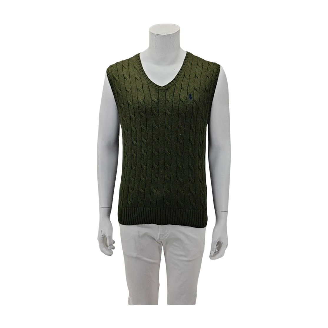 Polo Ralph Lauren Polo Ralph Lauren Cable Knit V-Neck Vest M Size US M / EU 48-50 / 2 - 1 Thumbnail