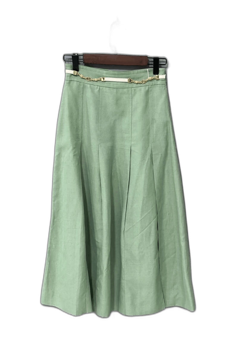 Gucci Gucci Aline Skirt with Chain Detail-2506 Size 35" - 1 Thumbnail