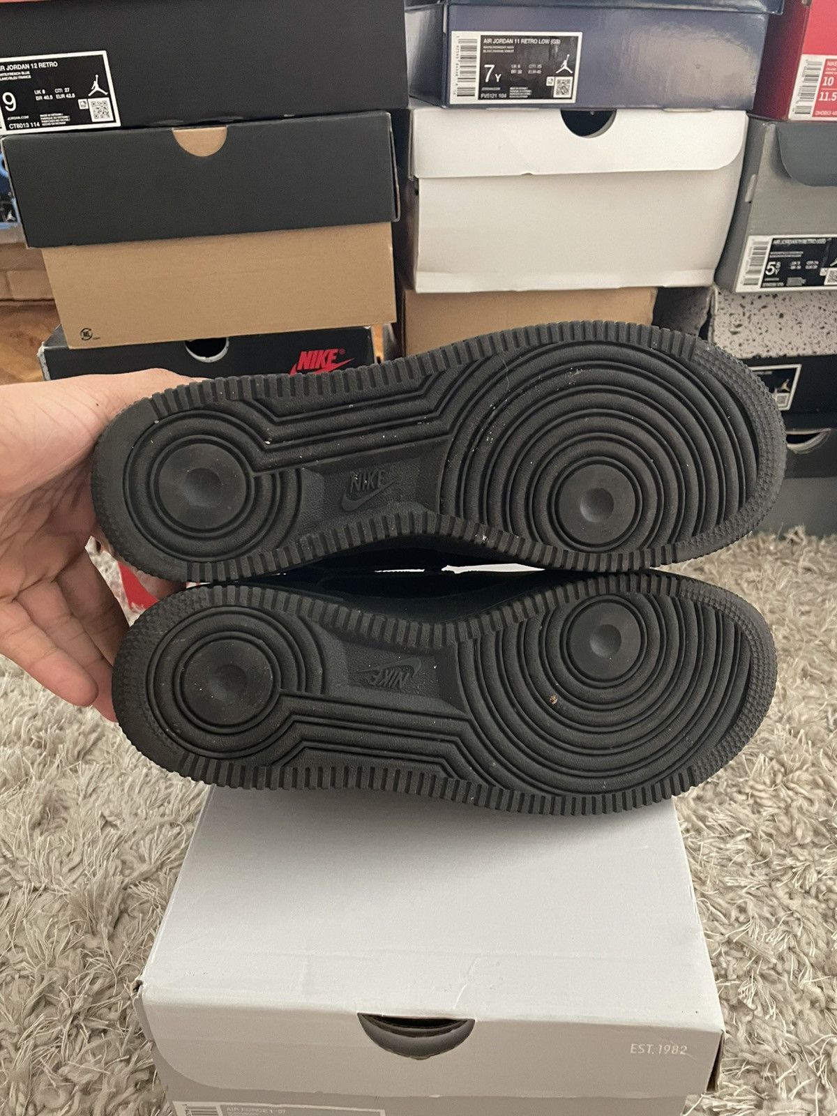 Nike Nike Air Force 1 Black Size US 8.5 / EU 41-42 - 7 Thumbnail
