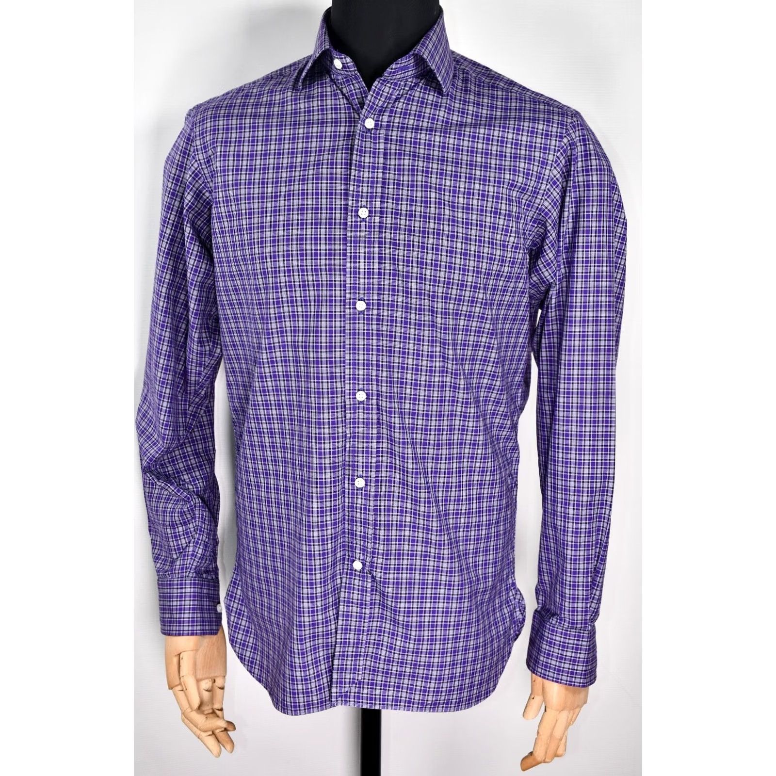 Ralph Lauren Purple Label Ralph Lauren Purple Label Purple Check Shirt Men's 15 Regular 100% Cotton, Redefine: Purple Label Shirt for Men Size US M / EU 48-50 / 2 - 2 Thumbnail