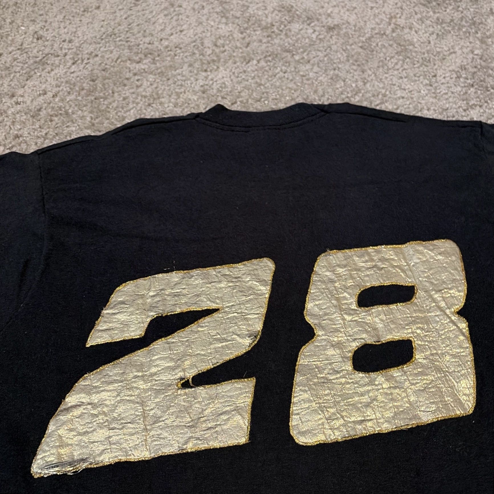 Vintage VINTAGE Havoline Racing Davey Allison NASCAR Black Gold Glitter T-Shirt XL Screen Stars Men T-Shirt 80s Size US XL / EU 56 / 4 - 4 Thumbnail