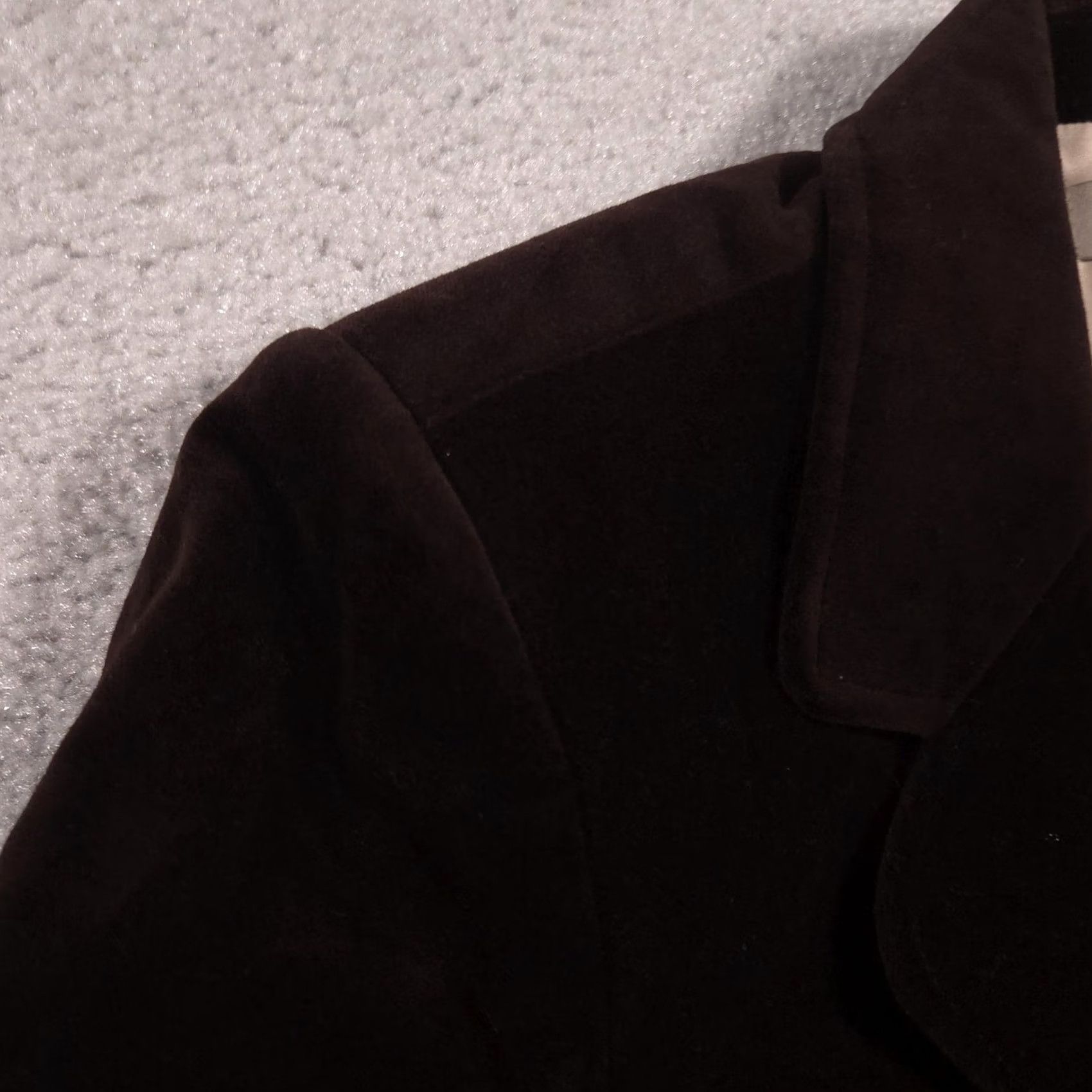 Croft & Barrow Croft & Barrow Womens Blazer 10 Brown Velvet Two Button Lined Career Jacket Size L / US 10 / IT 46 - 6 Thumbnail