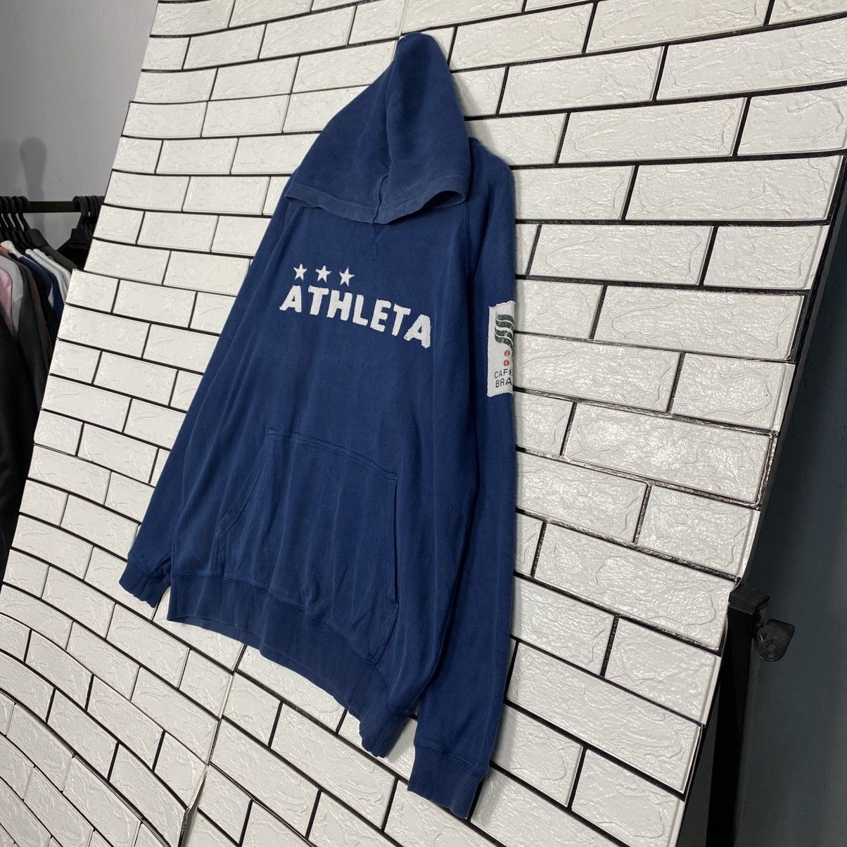 Japanese Brand 📌Vintage Hoodie Pull Over Athleta Big Logo Size US L / EU 52-54 / 3 - 3 Thumbnail