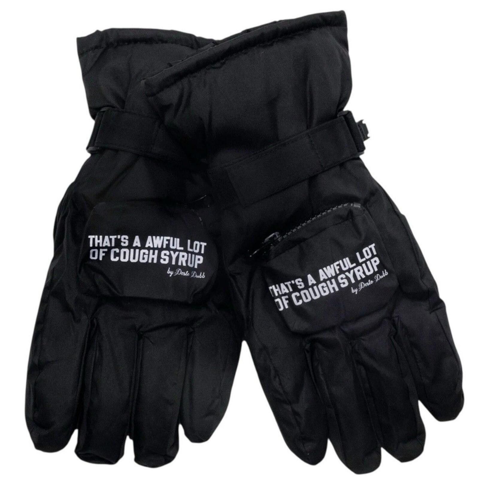 Awful Lot of Cough Syrup Awful Lot of Cough Syrup Black Ski Gloves Size ONE SIZE - 1 Thumbnail