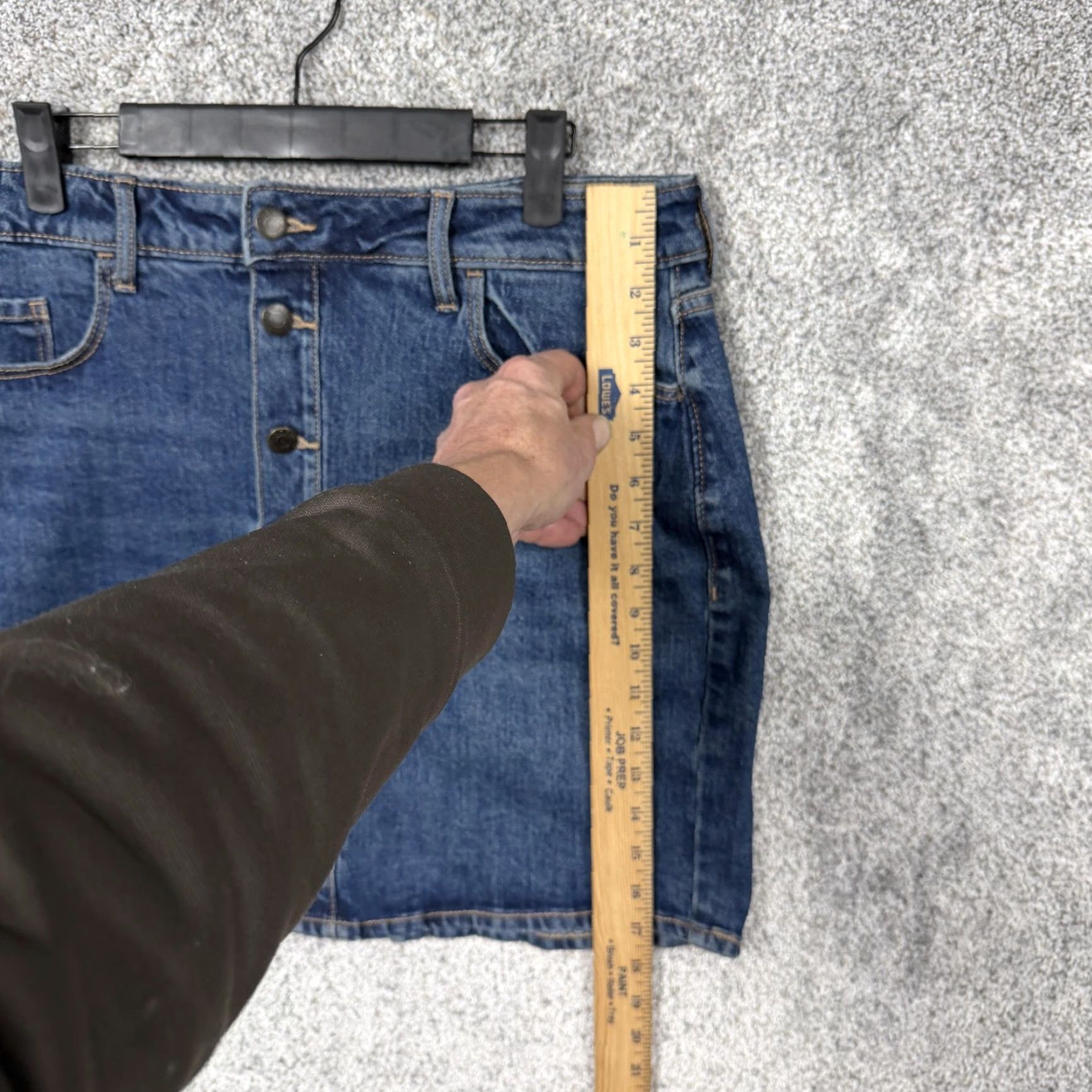 Old Navy Old Navy Denim Skirt 10 Button Front High-Rise Secret-Slim Pockets Women Regular Blue Denim Mini Pencil Casual CasualWear Size 32" / US 10 / IT 46 - 3 Thumbnail