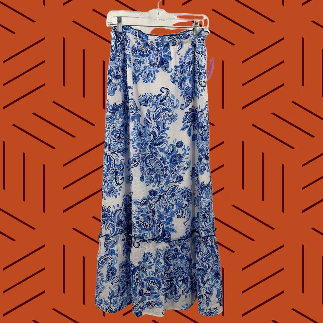 Vintage TCEC Skirt Small Blue Pre Owned Size Pull Maxi Size 28" / US 6 / IT 42 - 1 Thumbnail