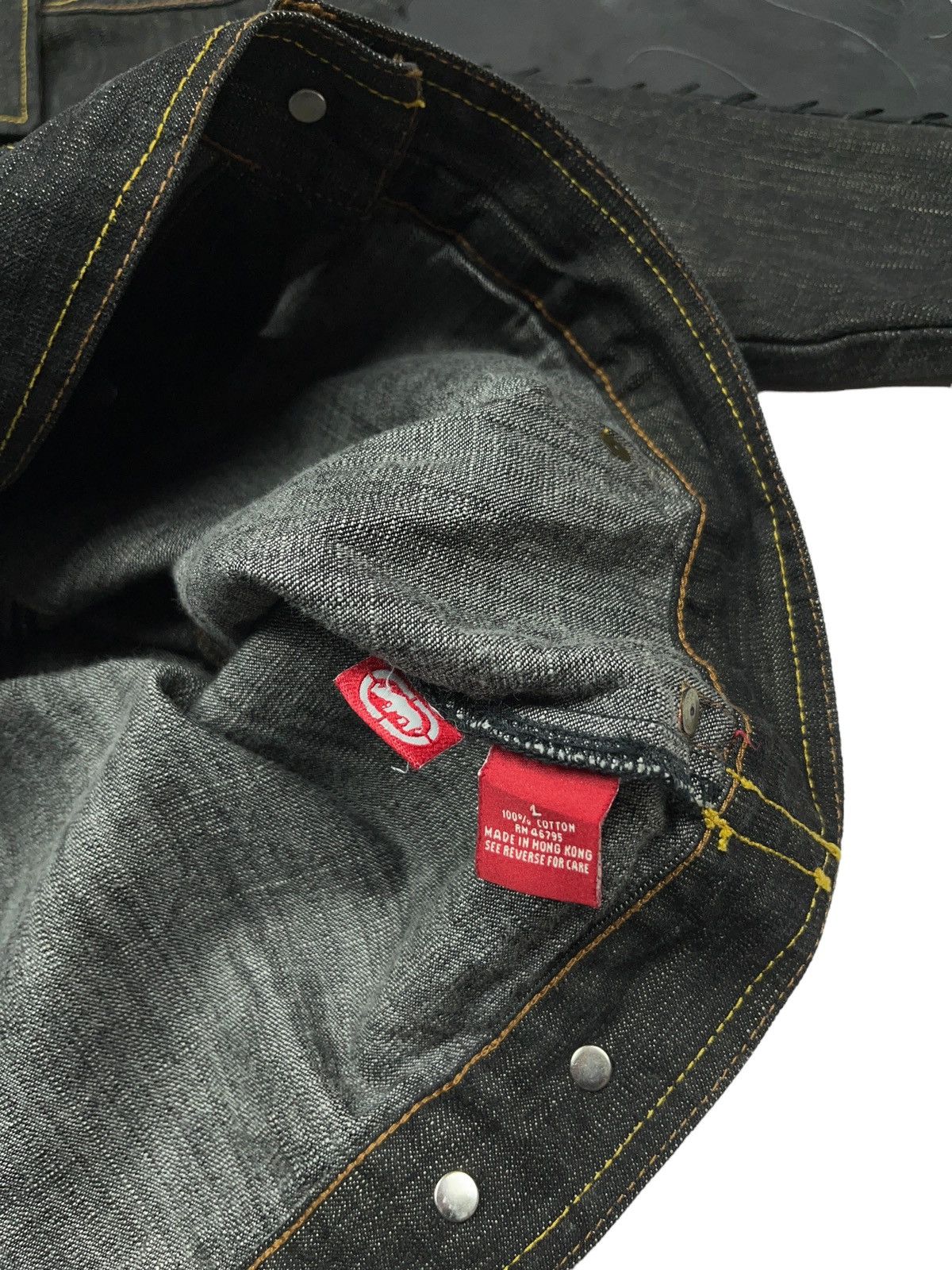 Ecko Unltd. Vintage Ecko Unltd. Denim Jacket Leather Patchwork Rhino Size US S / EU 44-46 / 1 - 9 Thumbnail