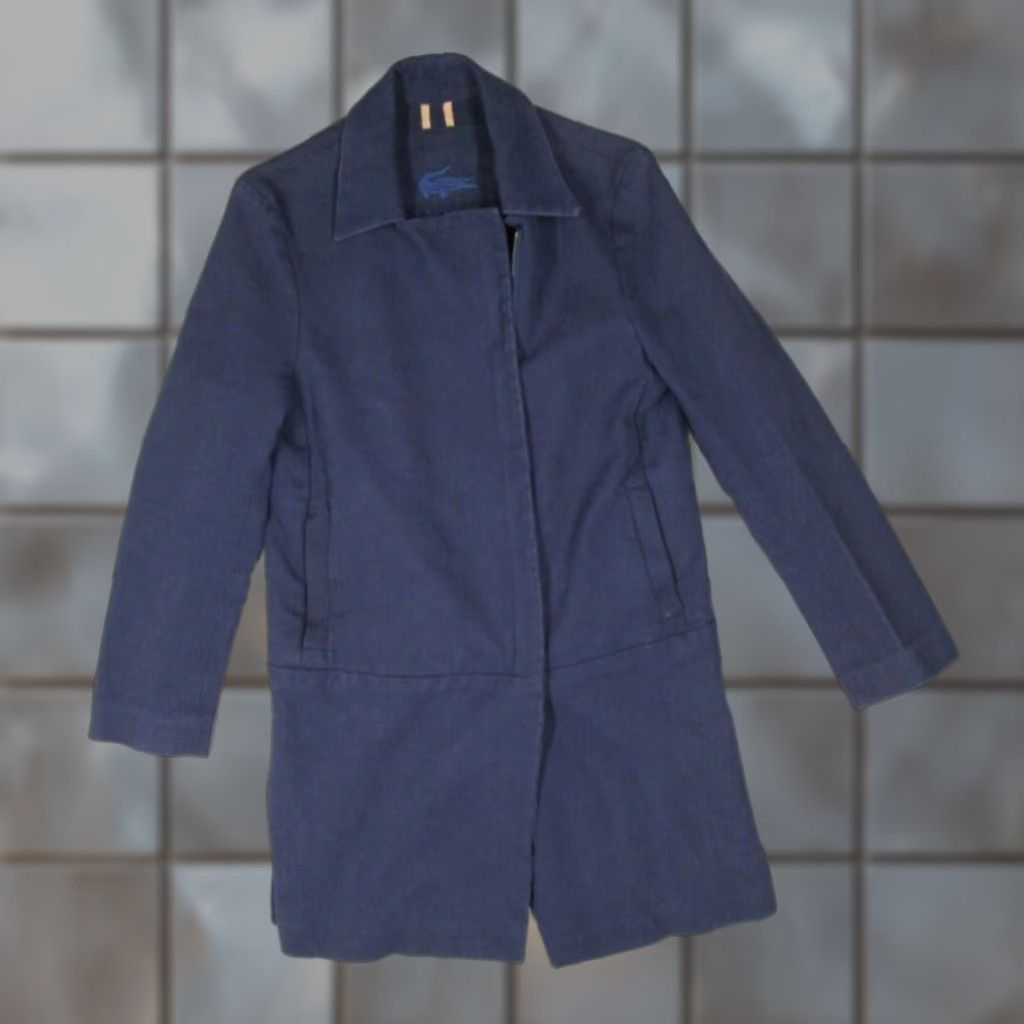Lacoste Lacoste Women's Blue Cotton Cashmere Blend Full Zip Jacket Size 38 Size XS / US 0-2 / IT 36-38 - 1 Thumbnail