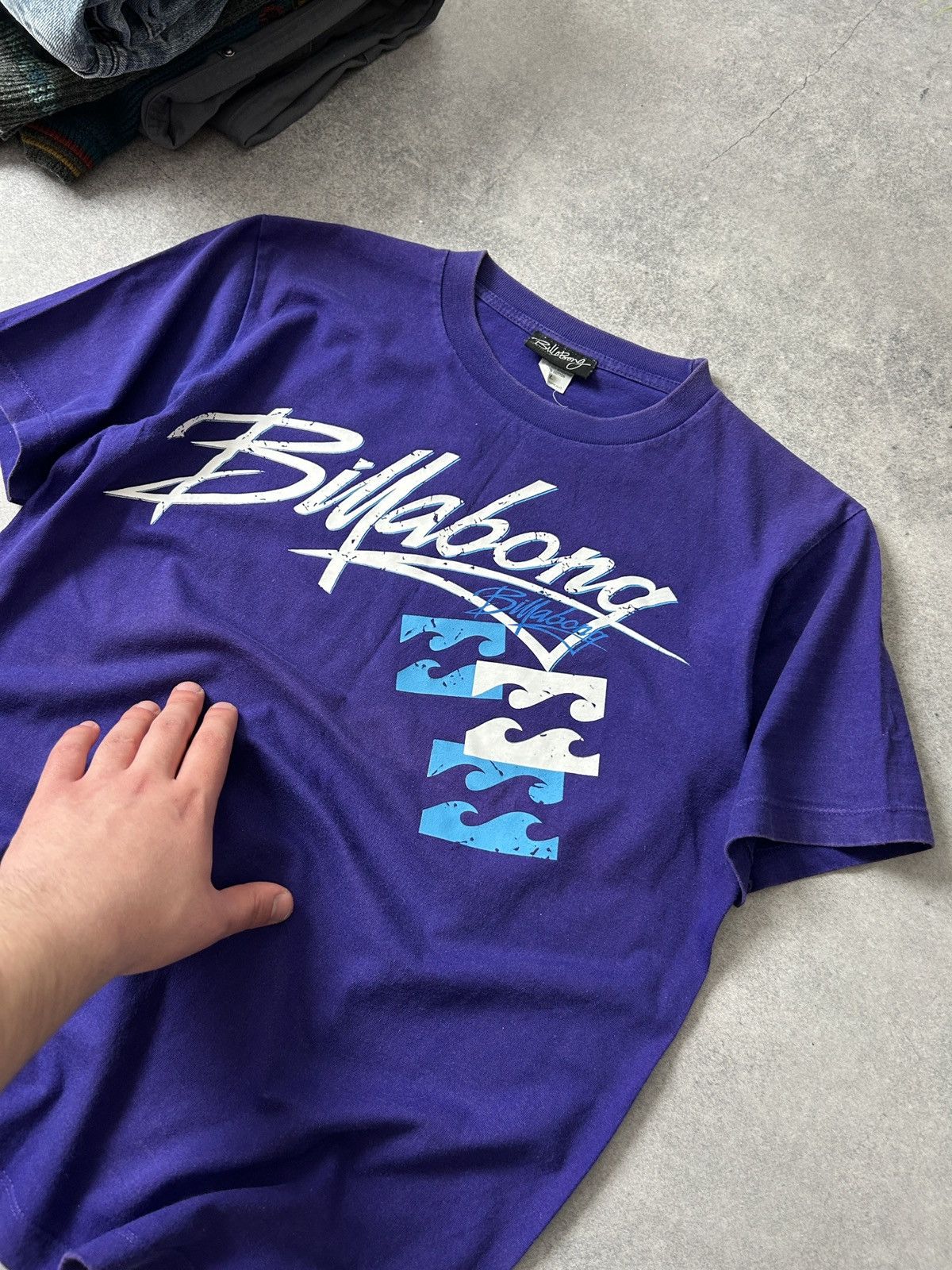 Billabong Vintage Billabong surf style 90s big logo purple shirt Size US M / EU 48-50 / 2 - 2 Thumbnail
