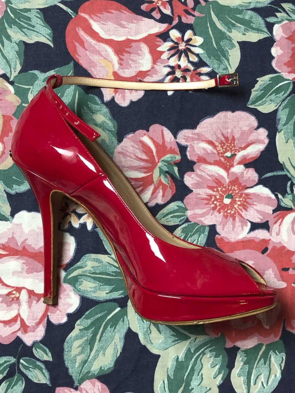 Christian Dior Monsieur Christian Dior Patent Leather Platform Heels Peep Toe Size US 7 / IT 37 - 23 Thumbnail