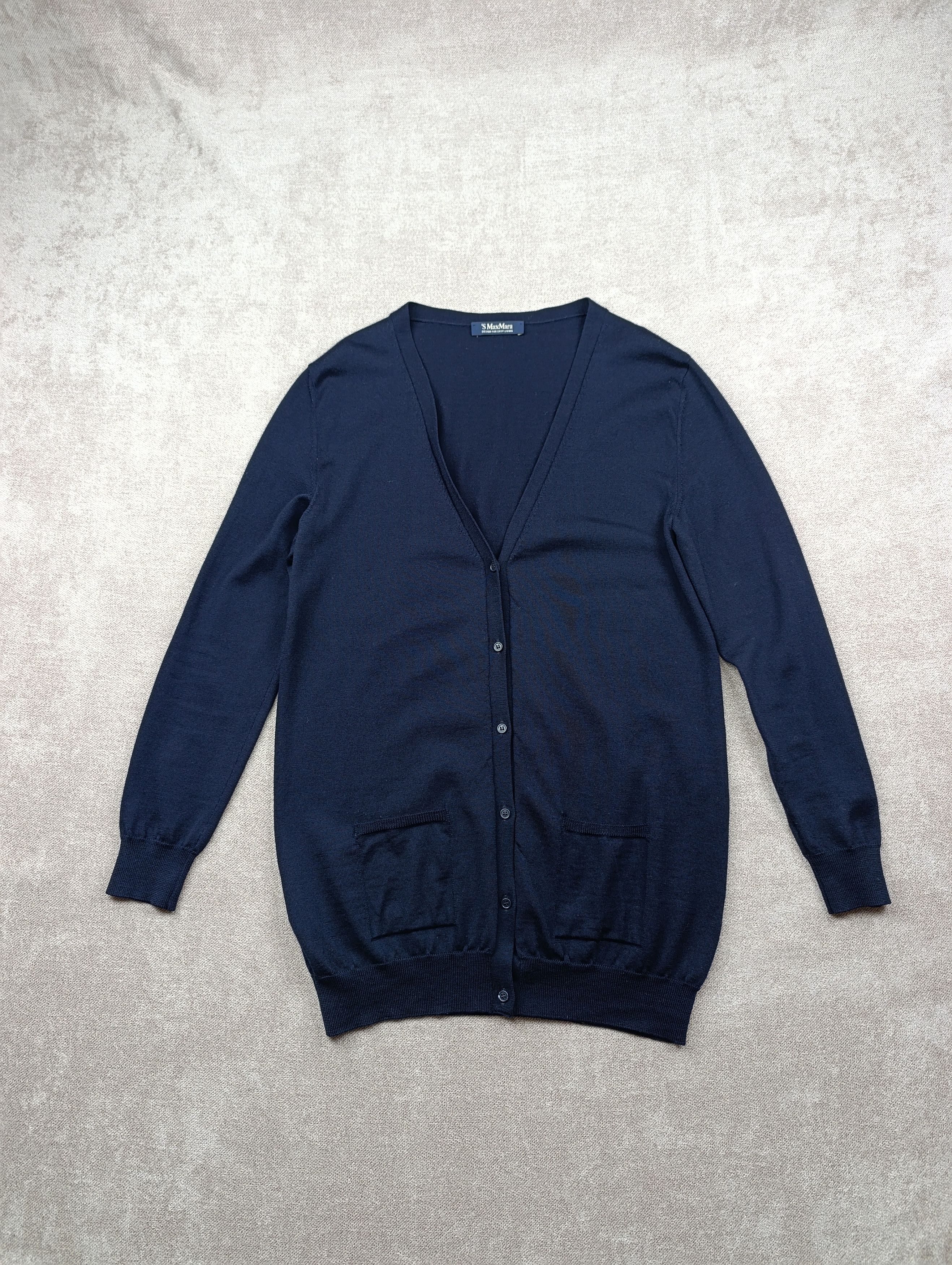Max Mara S'max Mara Womens Pure New Wool Cardigan Size L Size L / US 10 / IT 46 - 1 Thumbnail