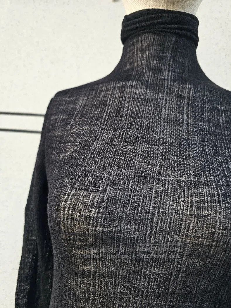 Ann Demeulemeester black long sleeve wool blend t-shirt Size US M / EU 48-50 / 2 - 3 Thumbnail