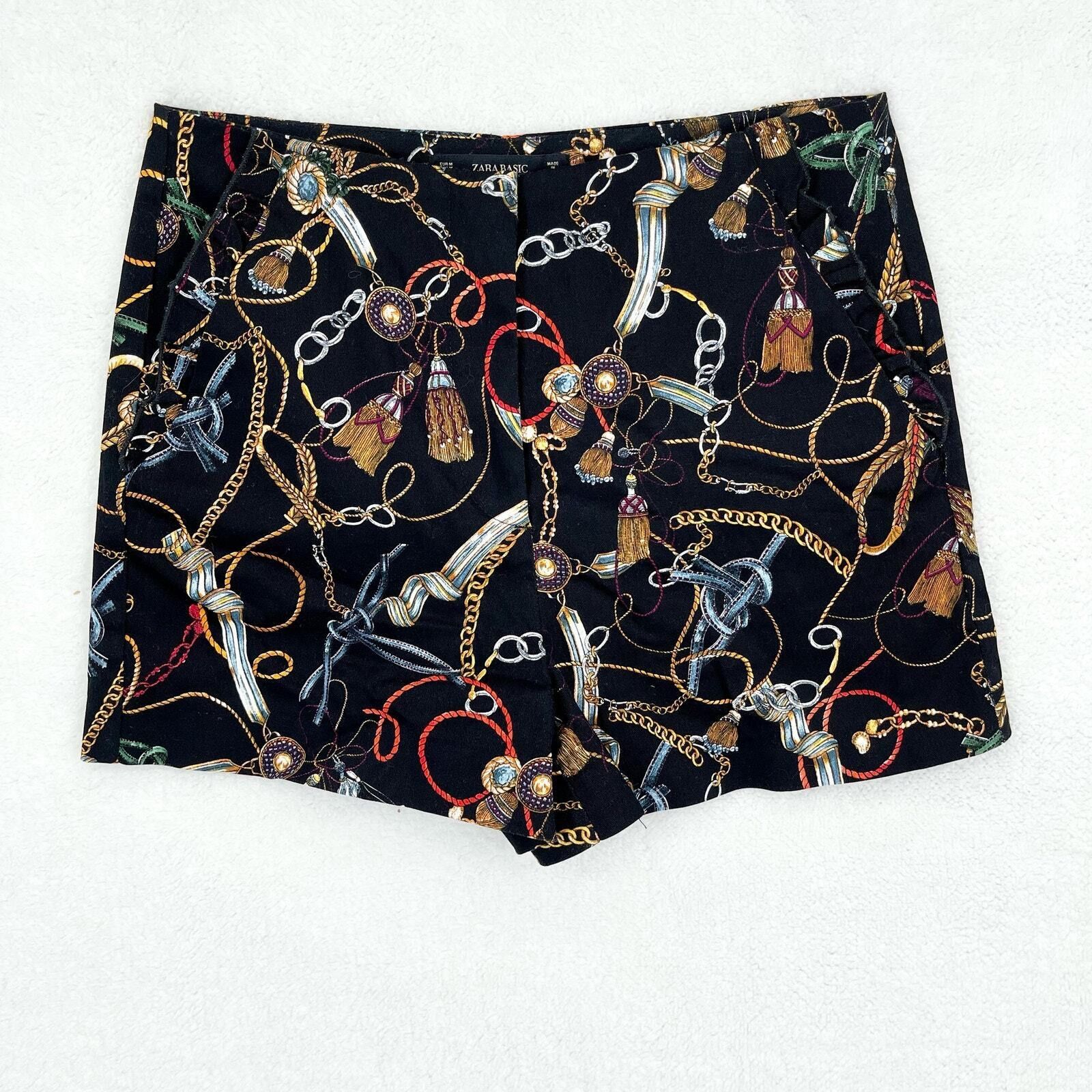 Zara Zara High Waisted Nautical Tailored Shorts Size Medium Size 29" - 1 Thumbnail