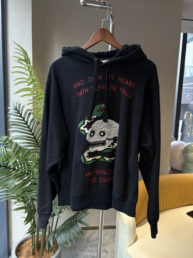 Gucci Black skull and snake hooded sweatshirt 2502-Nextarro