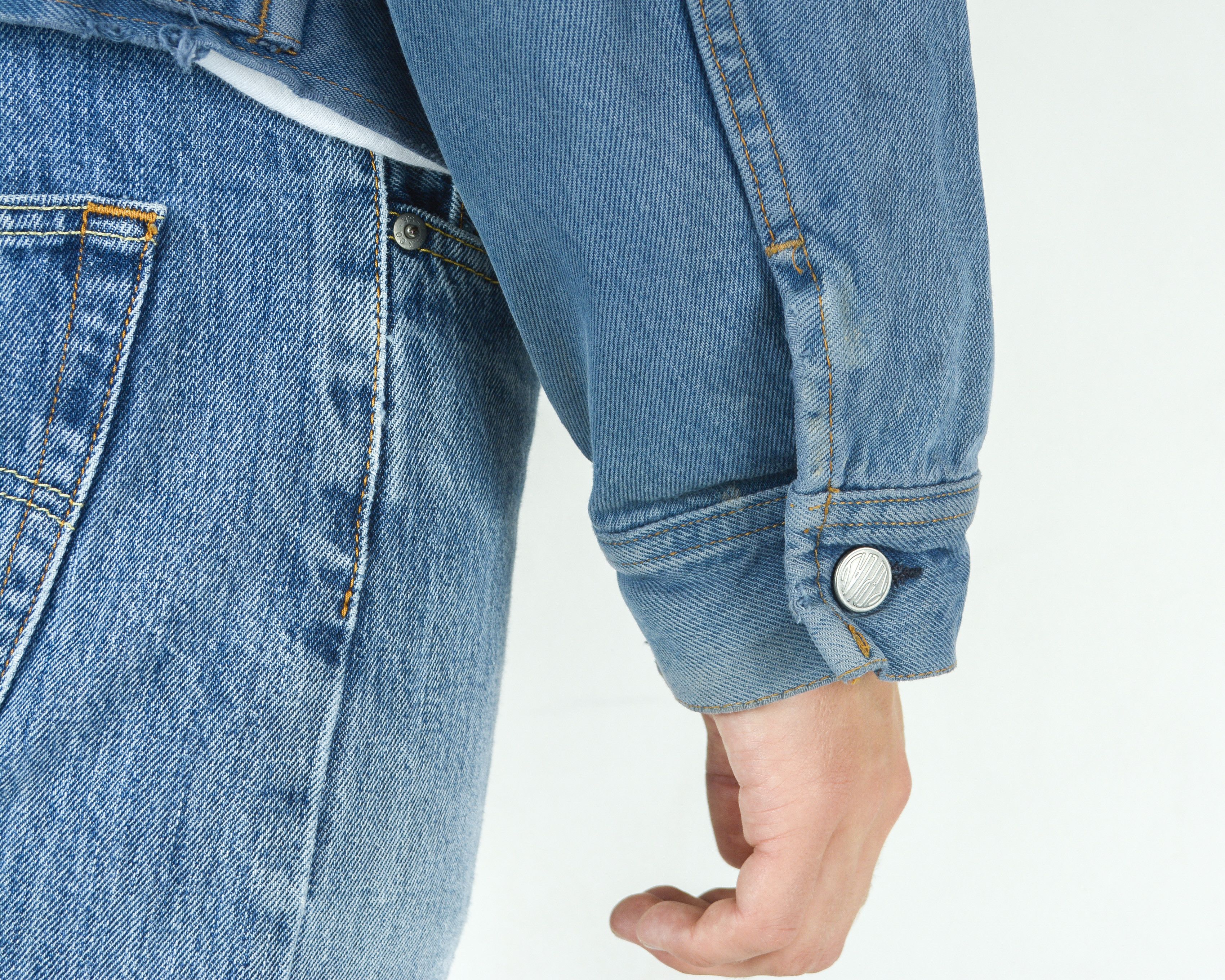 Replay Mens 2XL Denim Jacket Made in Italy Coat Trucker Jean Cowboy Size US XXL / EU 58 / 5 - 6 Thumbnail