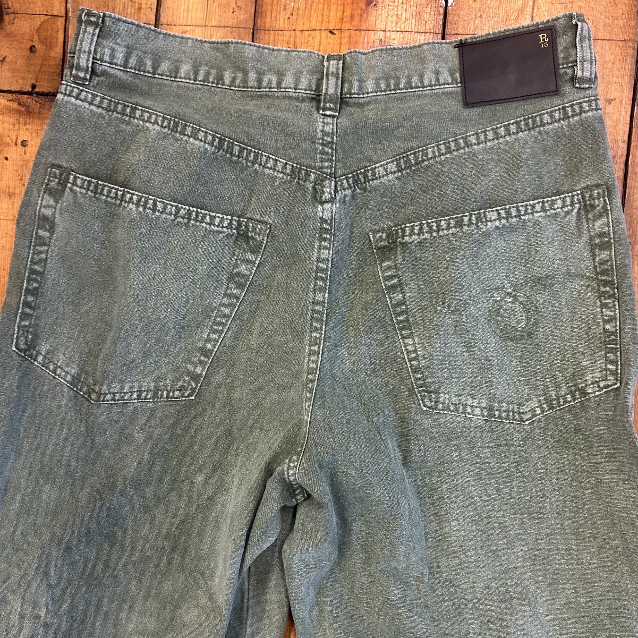 R13 R13 Utility Multi-pocket Wide-leg Jeans Size 31" - 5 Thumbnail
