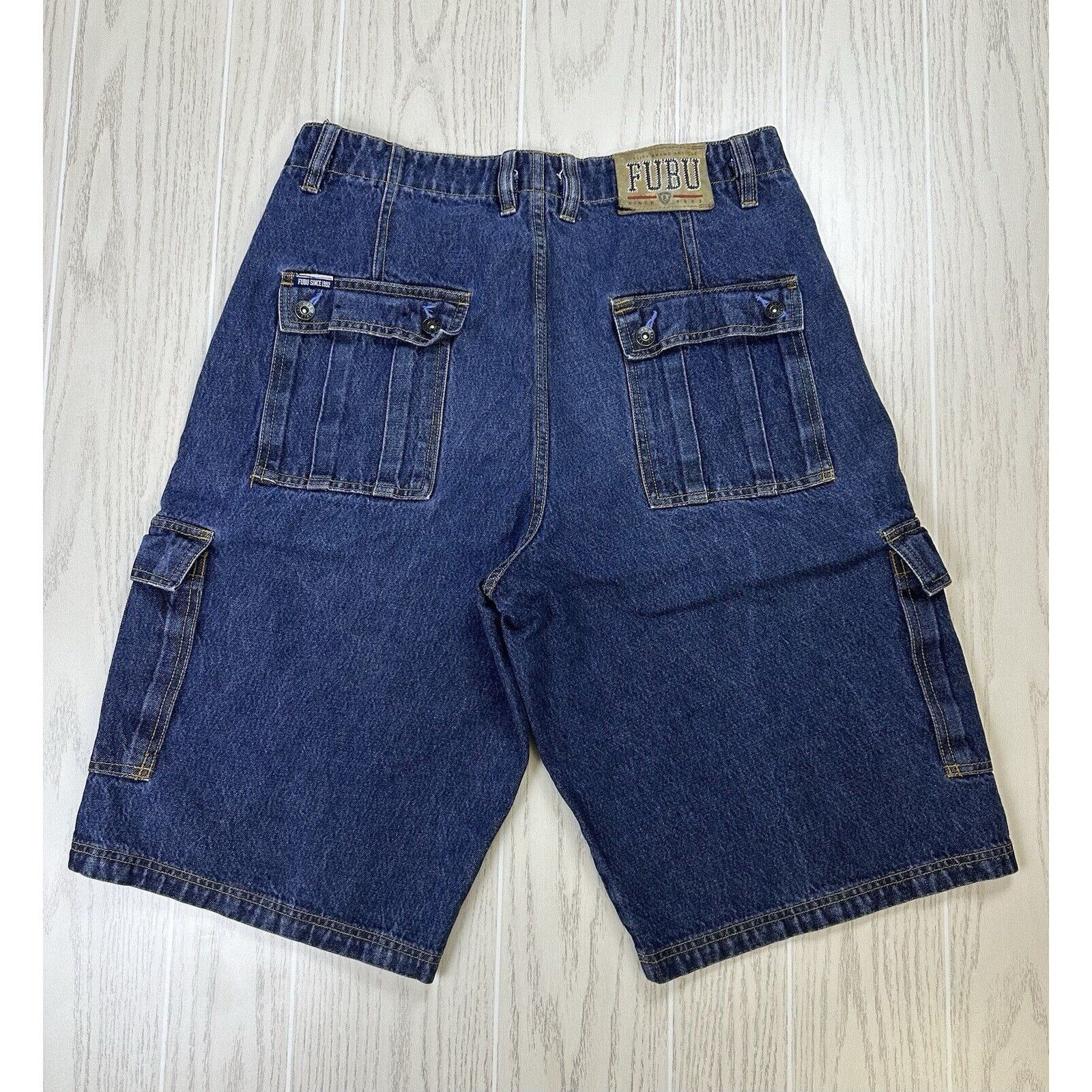 Fubu × Vintage Vintage Y2K FUBU Baggy Jorts Size US 36 / EU 52 - 1 Thumbnail
