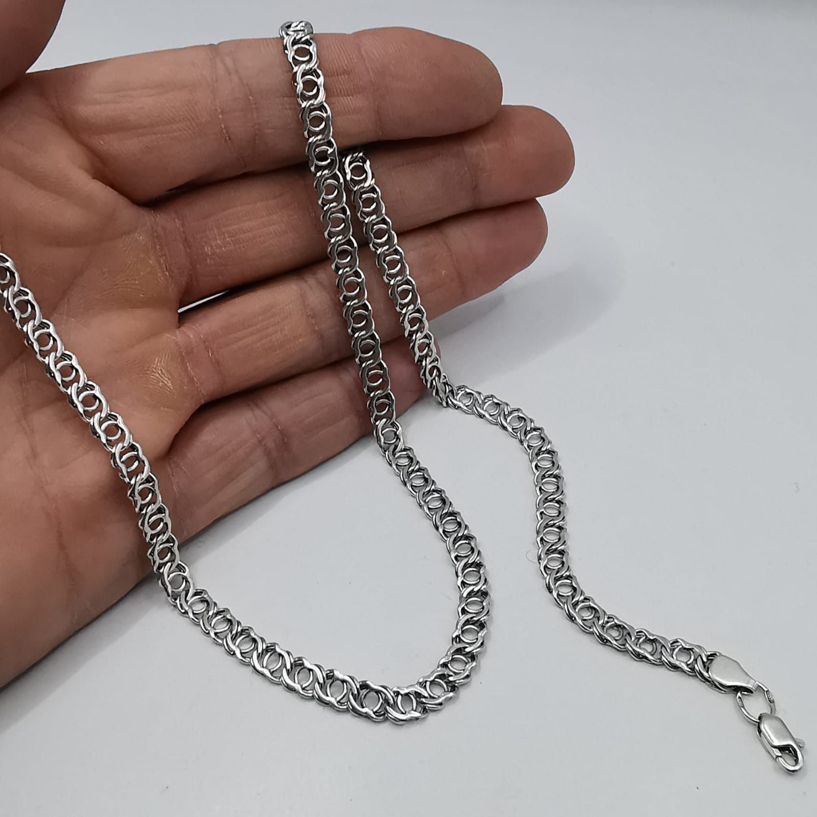 Sterling Silver Vintage Jewelry Chain, 925 Sterling Silver, Signed 17,61g Size ONE SIZE - 5 Thumbnail