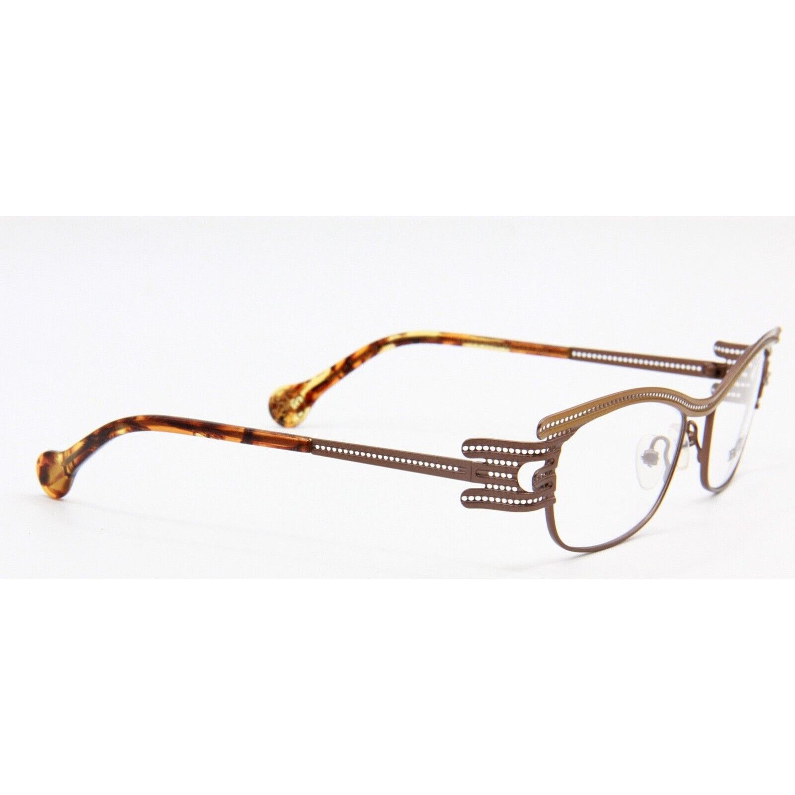 J.F. REY BOZ TATOO 9050 BROWN AUTHENTIC EYEGLASSES FRAME RX 52 17 Size ONE SIZE - 5 Thumbnail