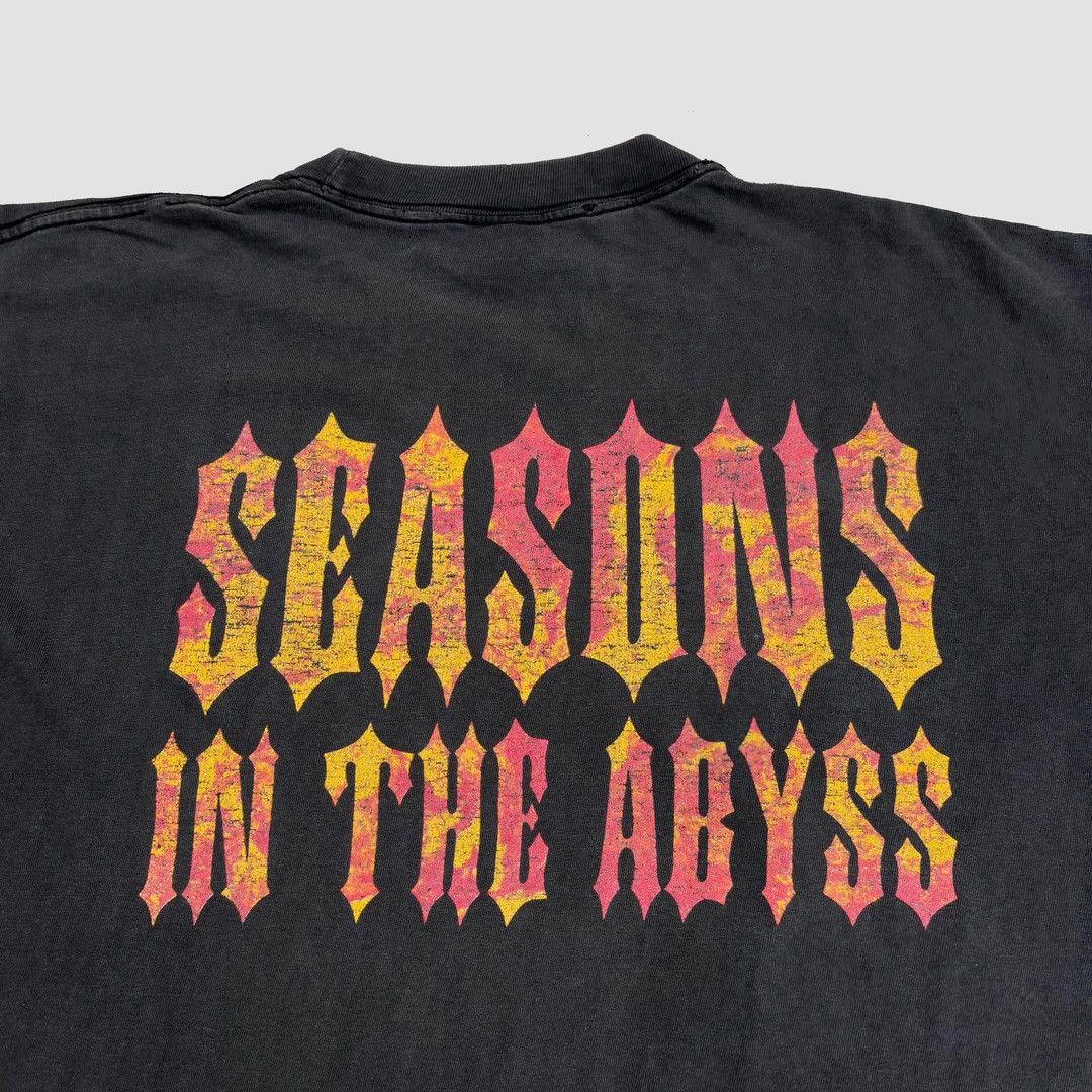 Band Tees Slayer 1990 90s Vintage Seasons Abyss Band Metal T-Shirt Size US XL / EU 56 / 4 - 4 Thumbnail