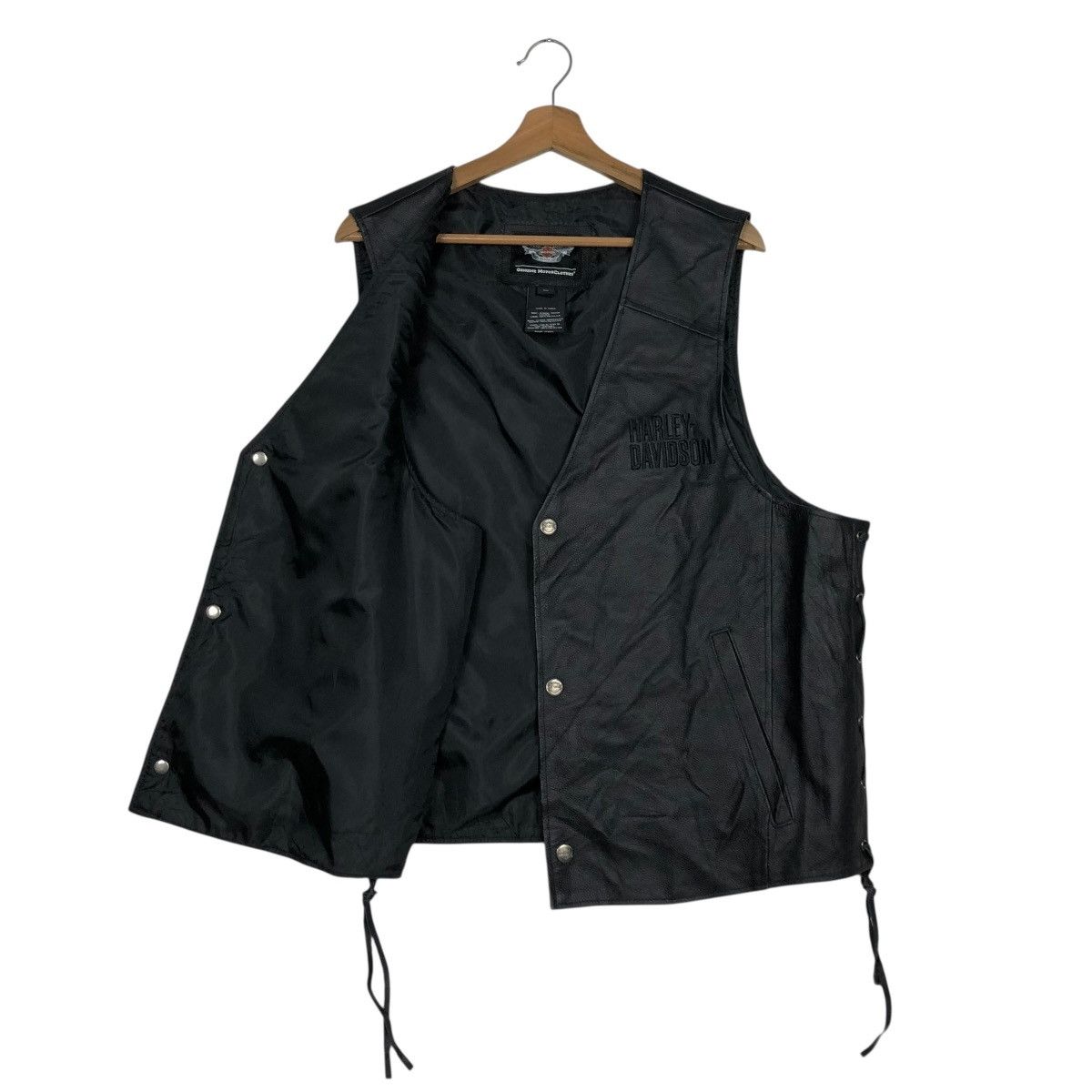 Harley Davidson 🔥BIKER VEST LEATHER JACKET TANK TOP HARLEY DAVIDSON Size US XXL / EU 58 / 5 - 13 Thumbnail