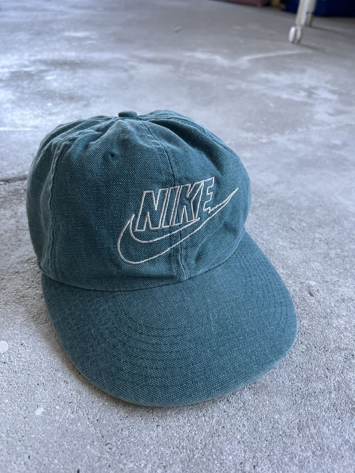 Nike × Vintage 90s Vintage Nike Cap Canvas Faded Size ONE SIZE - 3 Thumbnail