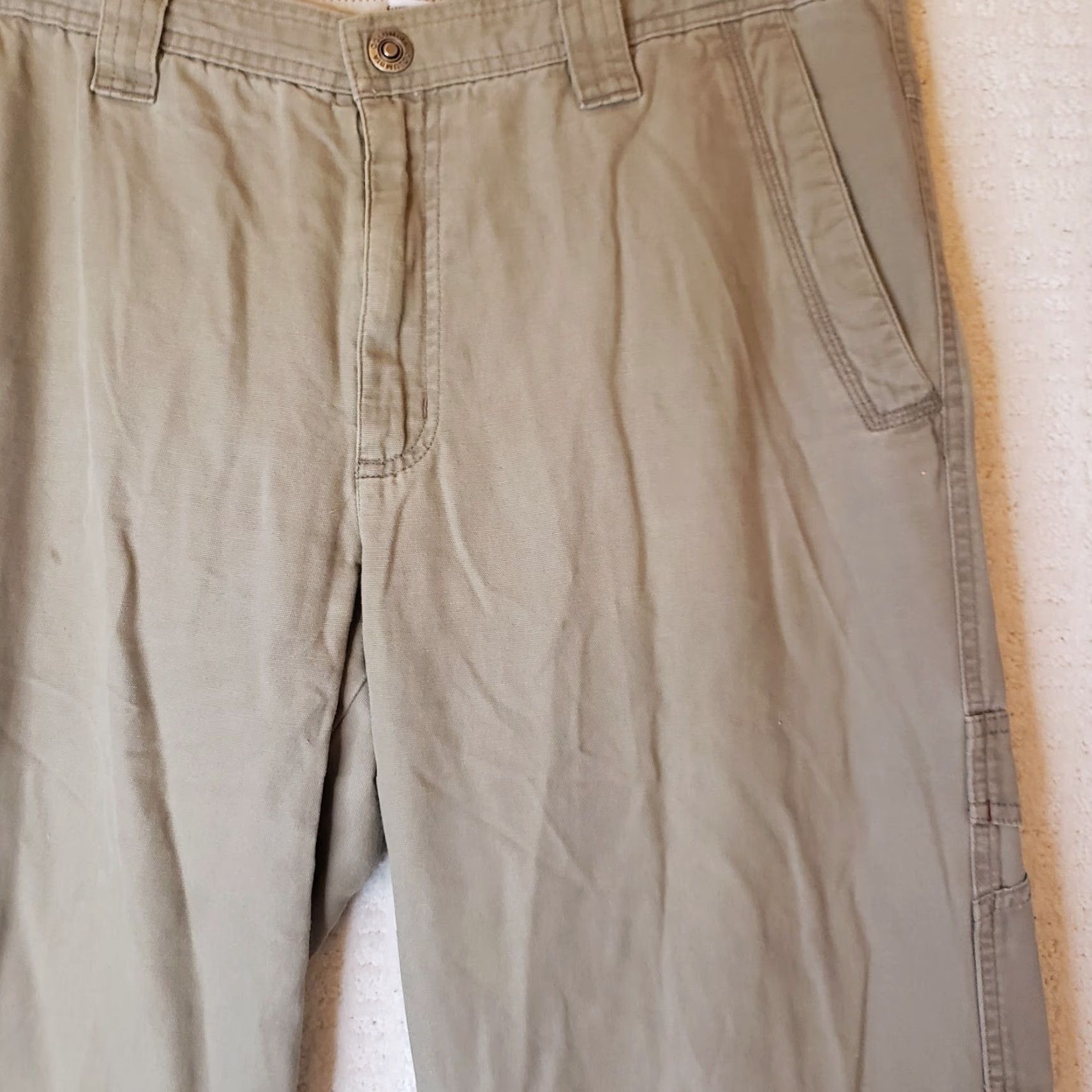Vintage Columbia Omni-Shield Hiking Outdoor Pants Khaki Mens 34x32 Zip Pockets Canvas Cotton Regular Straight Jeans style Khakis Outdoor Mens Size US 34 / EU 50 - 4 Thumbnail