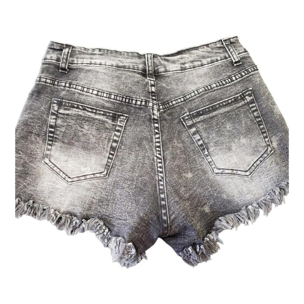 Designer CT121 Girls Black Distressed Denim Jeans Medium Size US 26 / EU 42 - 2 Thumbnail