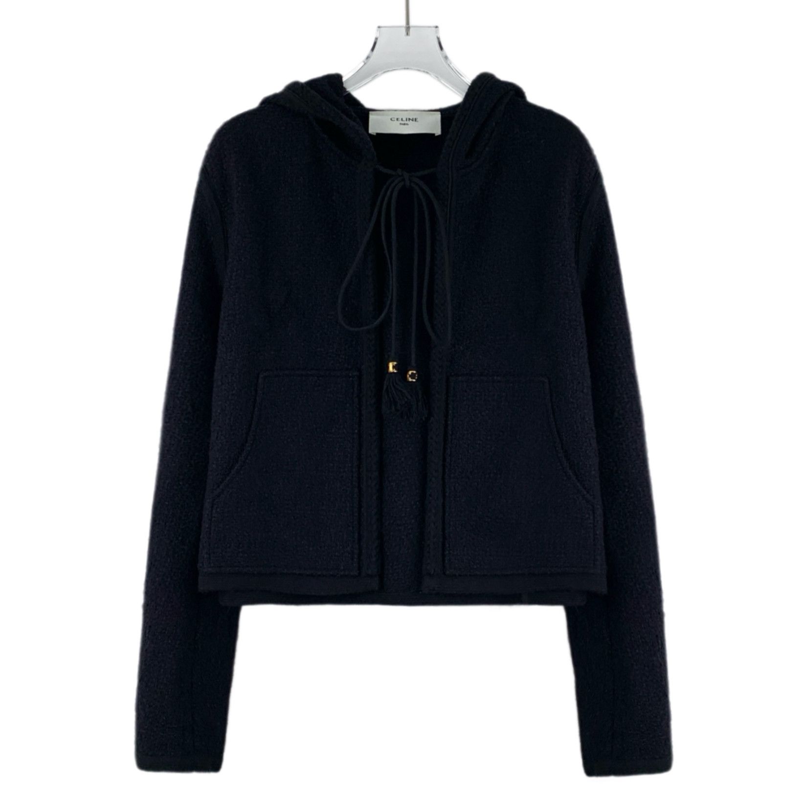 Celine Celine Tweed Hoodie Jacket Black (38) Size XS / US 0-2 / IT 36-38 - 1 Thumbnail