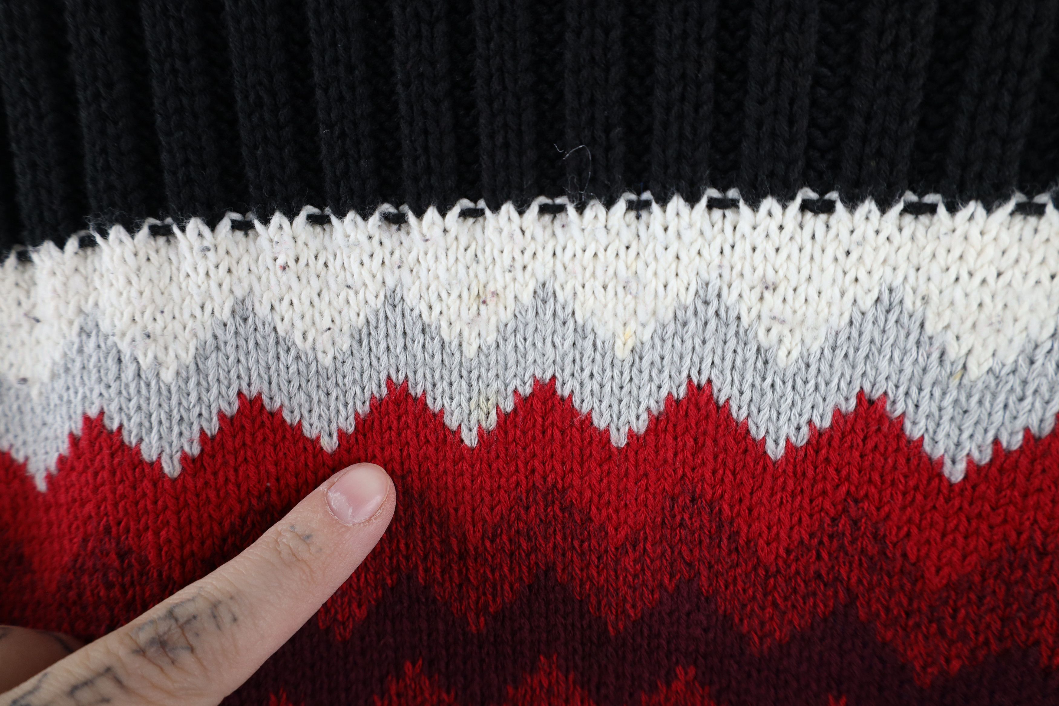 Vintage Vintage 90s Streetwear Chunky Ribbed Knit Mock Neck Sweater Size L / US 10 / IT 46 - 4 Thumbnail