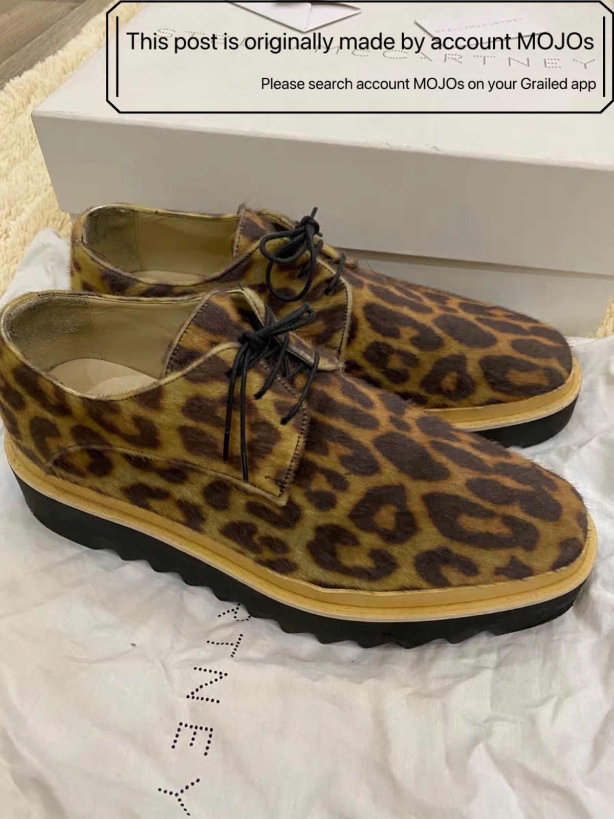 Stella McCartney Sz 41 Stella McCartney Leopard Platform Derby mojos1536 Size US 8 / EU 41 - 1 Thumbnail