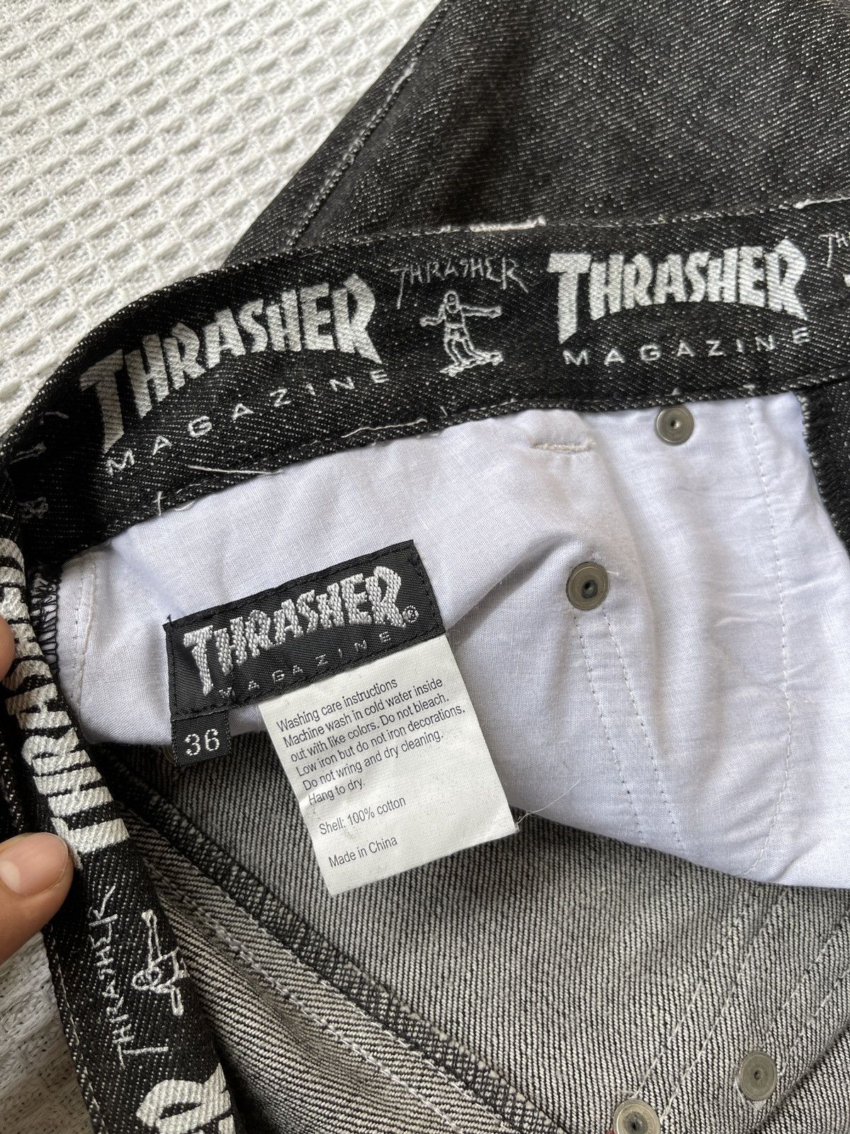Thrasher × Vintage LastDrop🔥Very Rare🔥THRASHER MAGAZINE Skateboards Baggy Jeans Size US 36 / EU 52 - 14 Thumbnail