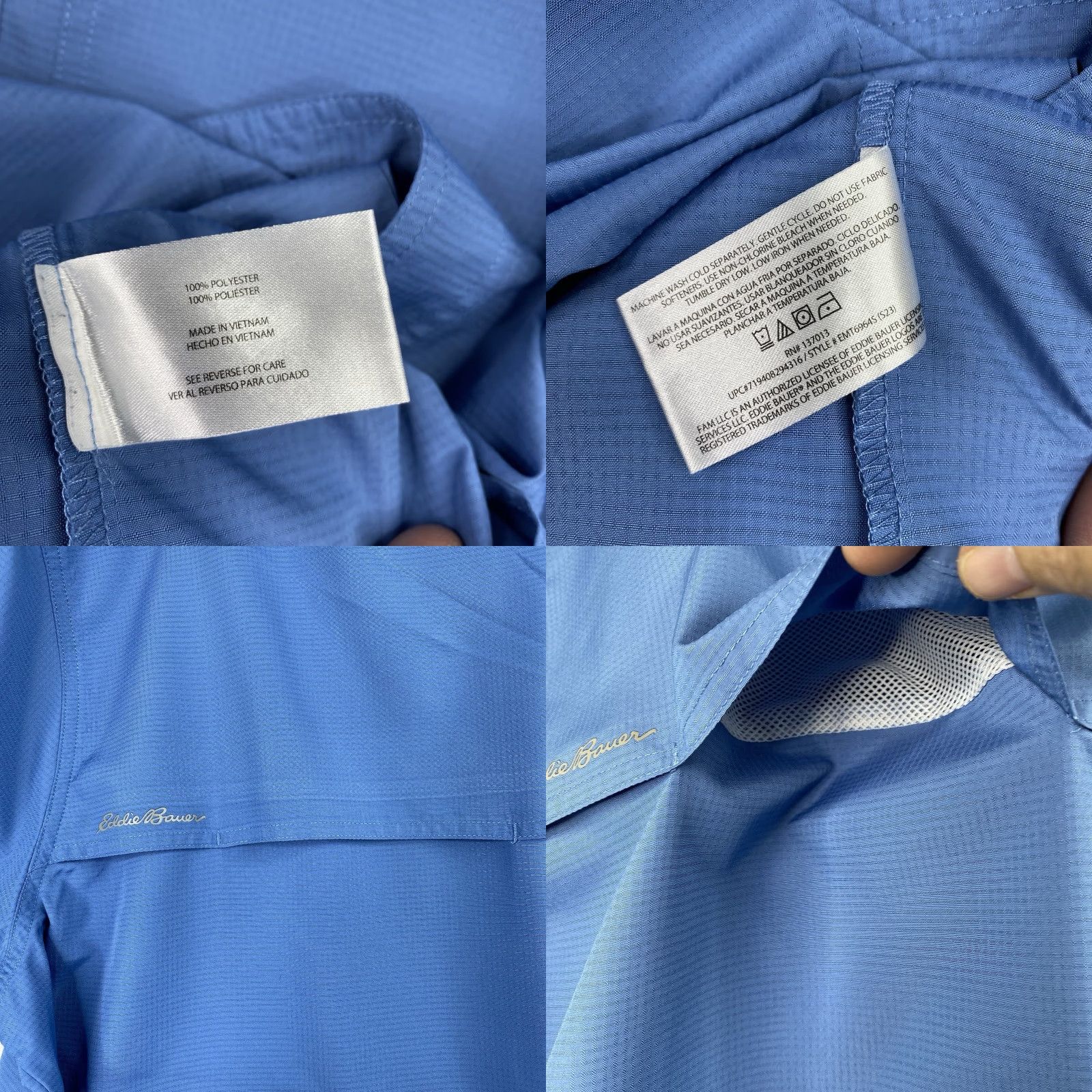 Eddie Bauer Eddie Bauer Shirt Mens XL Blue Button Up Performance Fishing Hiking COLORADO Shirt Size US XL / EU 56 / 4 - 8 Thumbnail