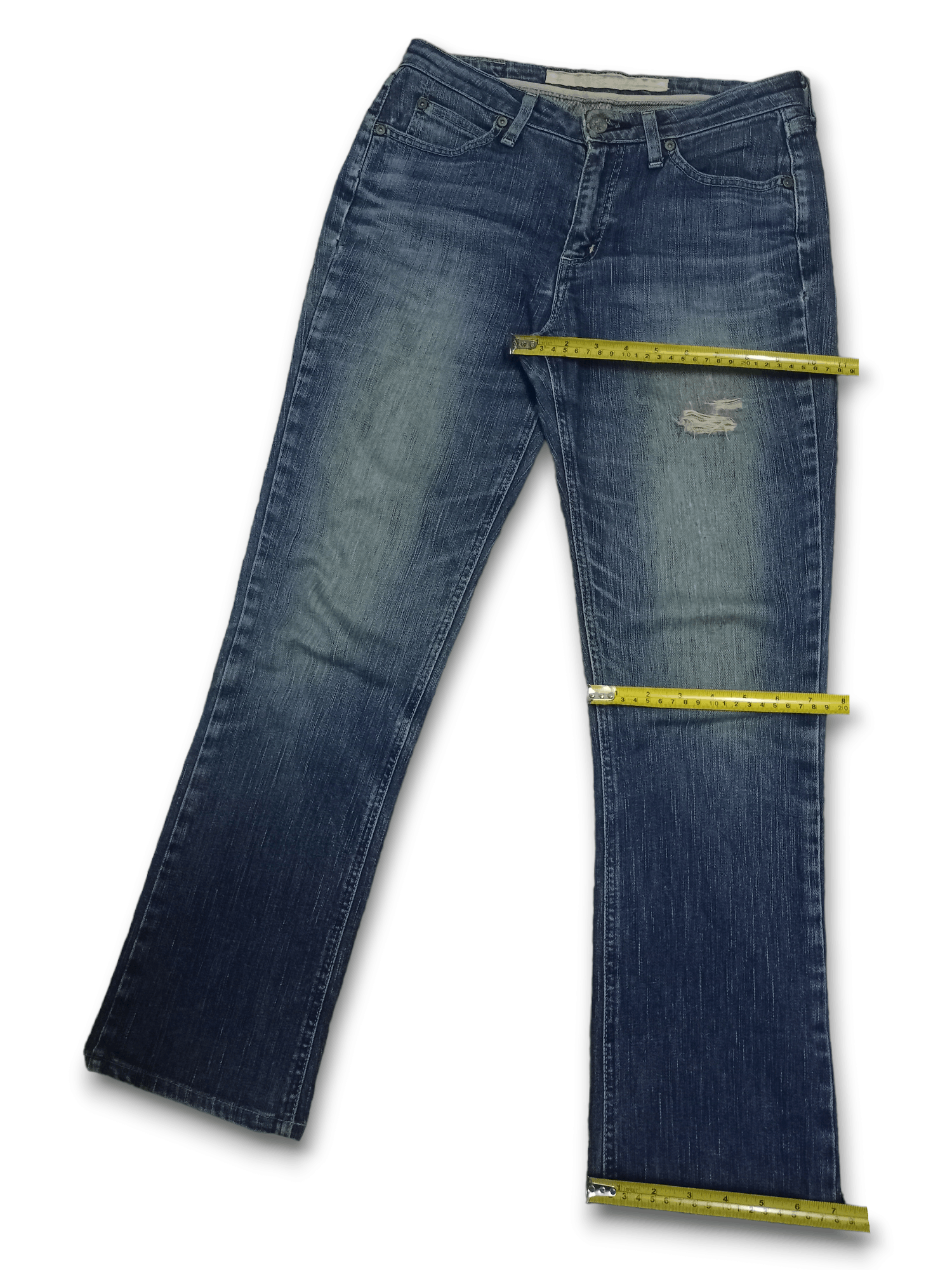 Levi's × Levi's Vintage Clothing Vintage Levis Ladys Blue Wash Distressed Jeans Made in Japan Size 28" / US 6 / IT 42 - 11 Thumbnail