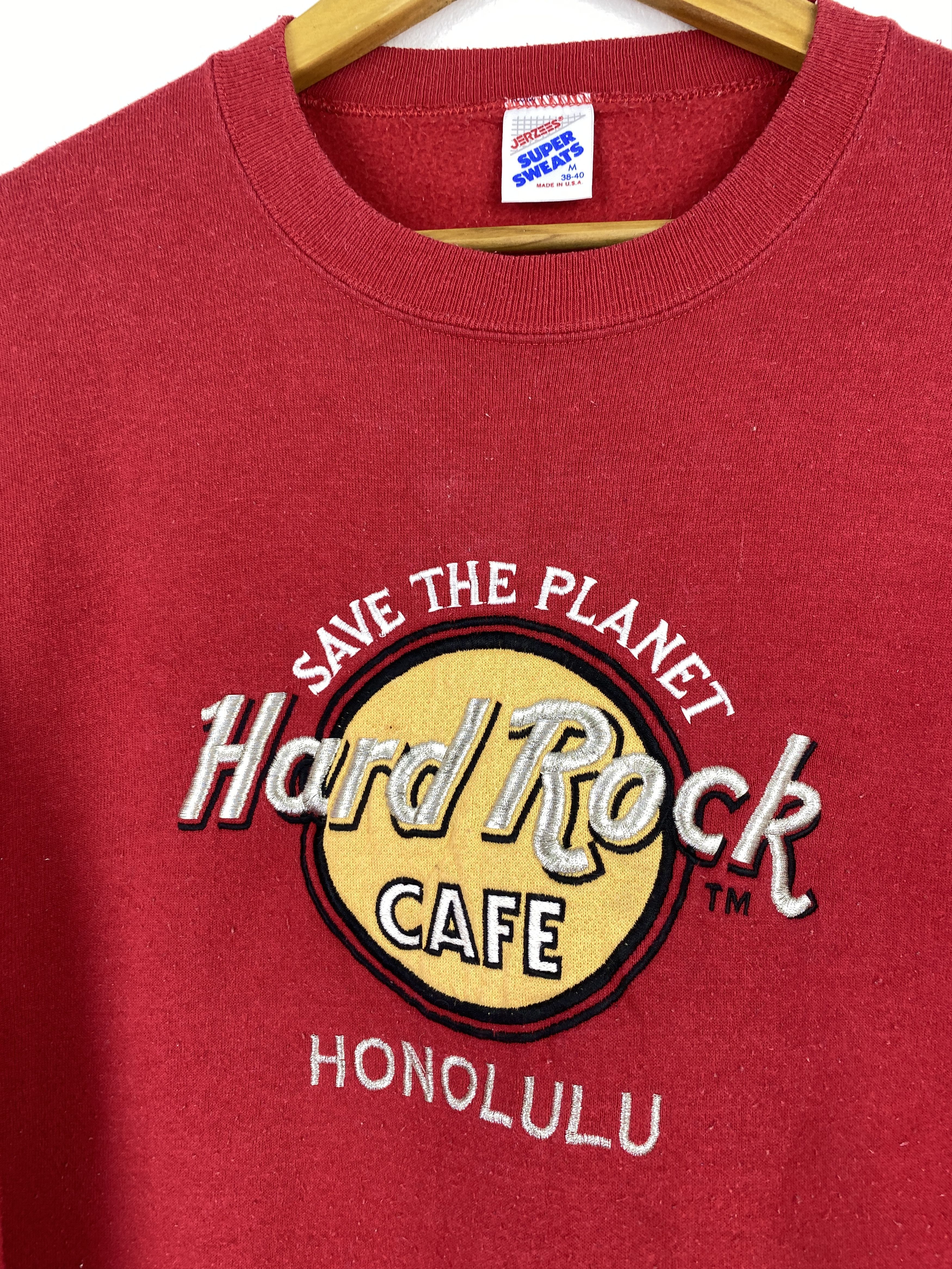 Jerzees Vintage 90s Hard Rock Cafe Honolulu Sweatshirt SH0465 Size US M / EU 48-50 / 2 - 7 Thumbnail