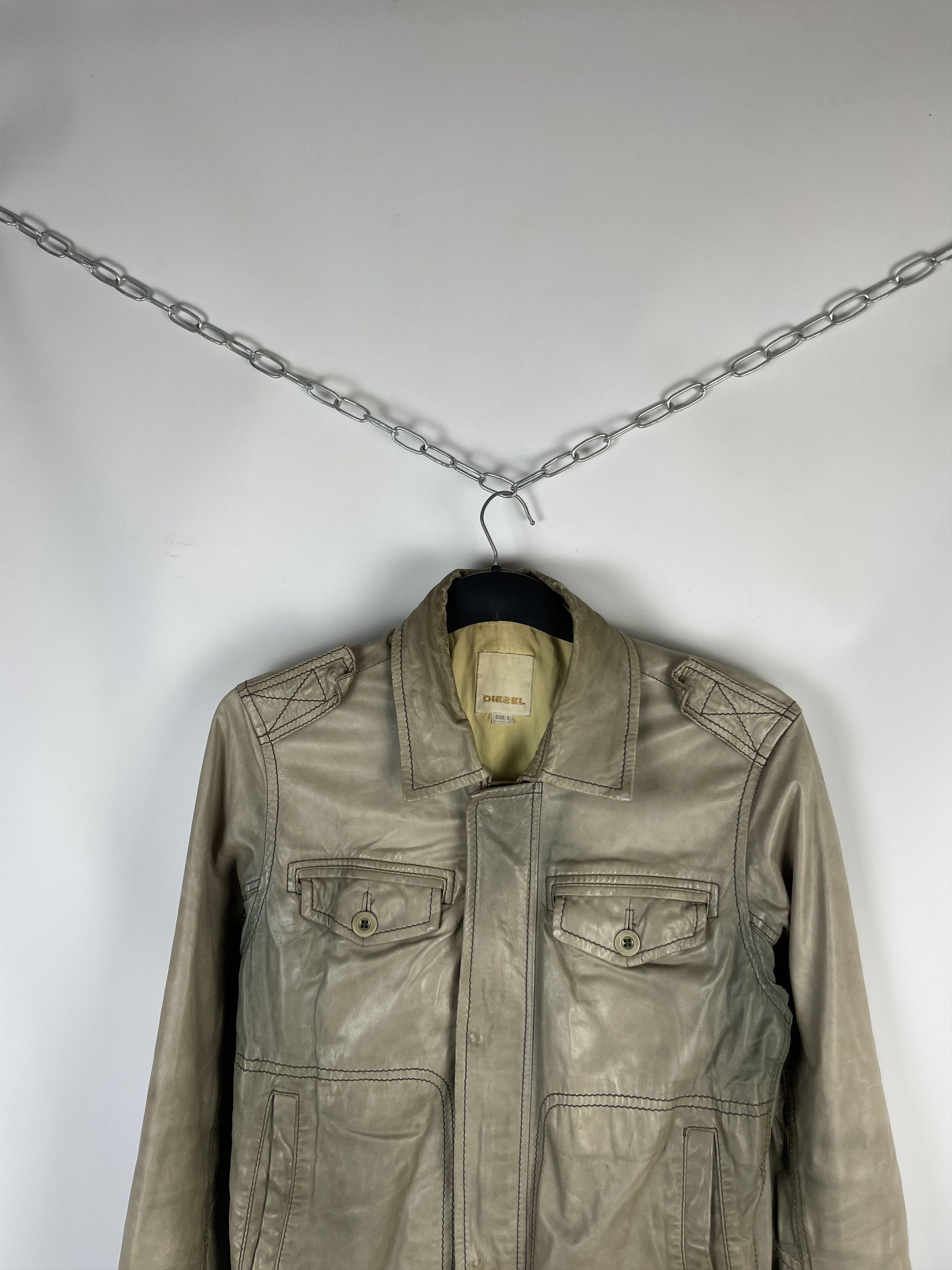 Diesel Vintage Diesel Leather Jacket Size US L / EU 52-54 / 3 - 3 Thumbnail