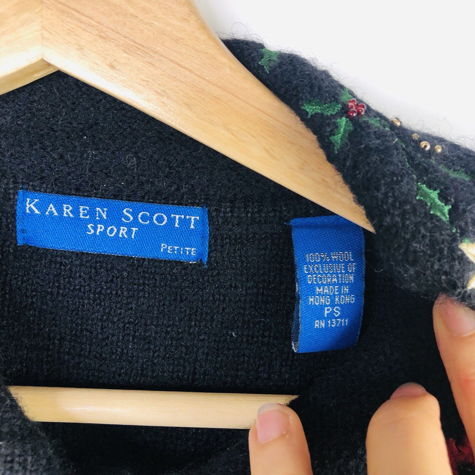Other KAREN SCOTT Grandma Wool Christmas Cardigan Sweater Sz PS Size XS / US 0-2 / IT 36-38 - 6 Thumbnail