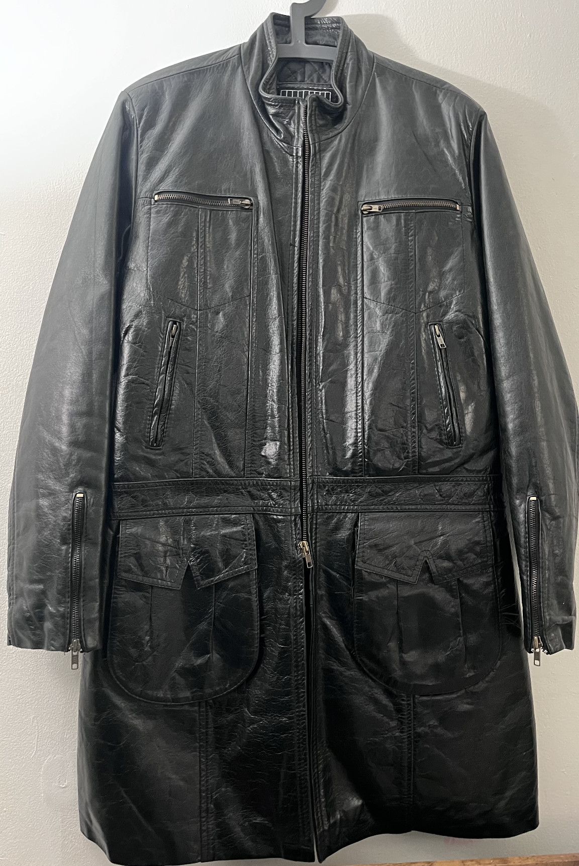 Vintage Superior New York Leather Trench Coat Size US XXL / EU 58 / 5 - 3 Thumbnail