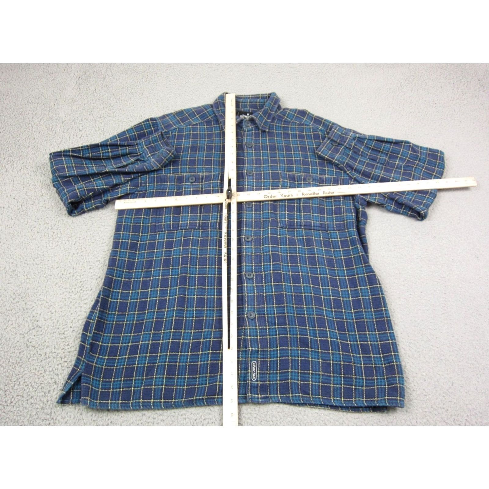 Levi's Vintage Levi's Shirt Mens Large Blue Plaid Flannel Silvertab Button Up Western Size US L / EU 52-54 / 3 - 6 Thumbnail