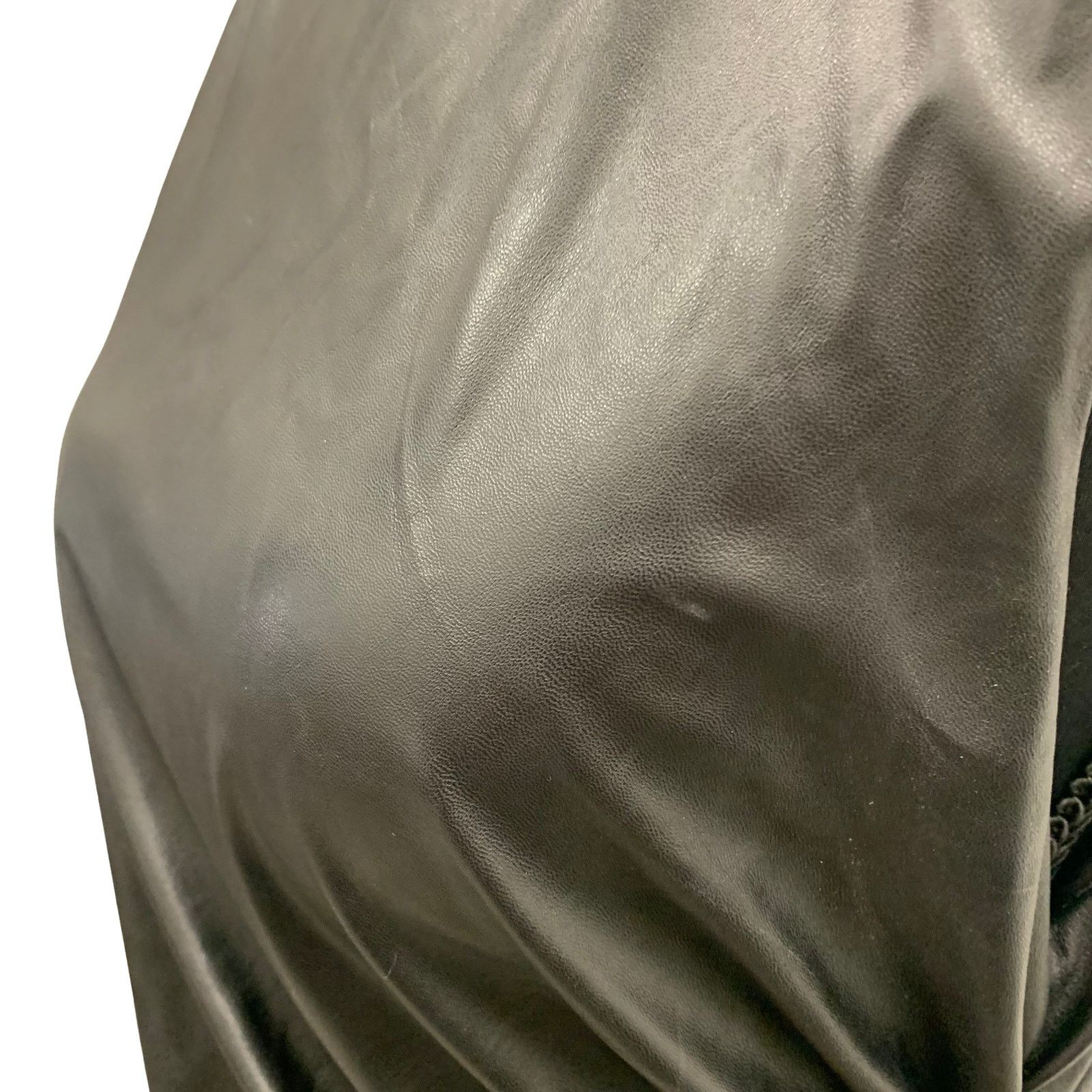 Zara Zara Faux Leather Dress w/ Gathering Detail | Women's L Size L / US 10 / IT 46 - 8 Thumbnail