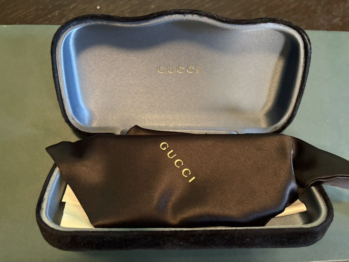 Gucci Gucci GG0695SA 003 Square Tortoise Brown Frame Blue Gradient Size ONE SIZE - 6 Thumbnail