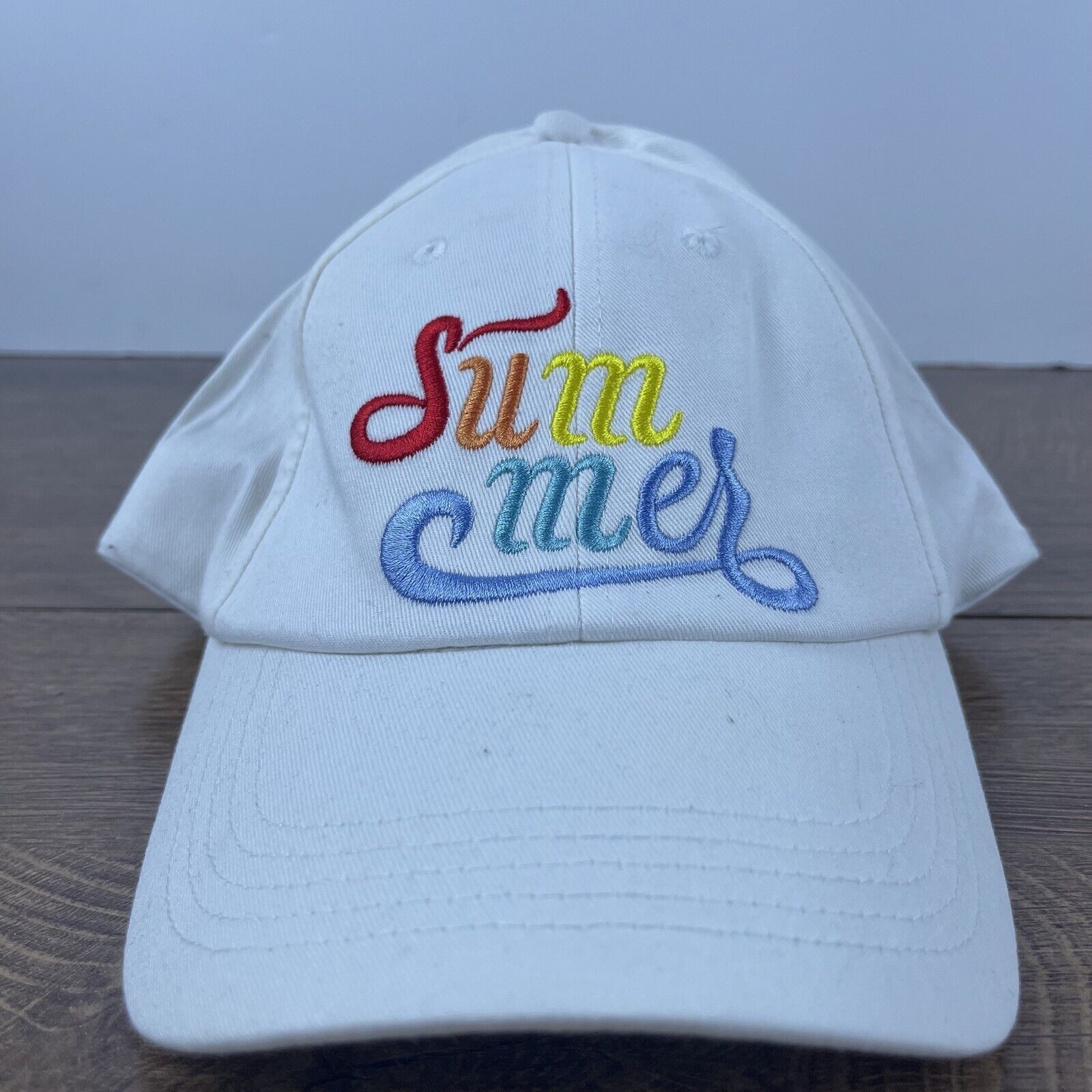 Other Summer Hat Summer Baseball Hat White Adjustable Hat White Ad Size ONE SIZE - 1 Thumbnail